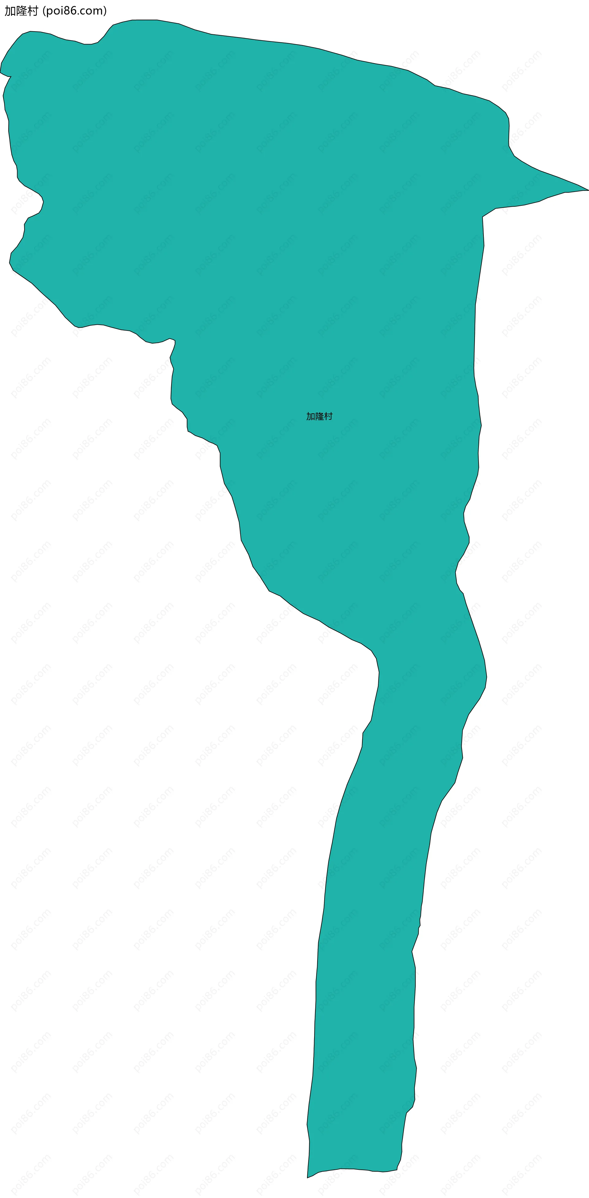 加隆村边界地图