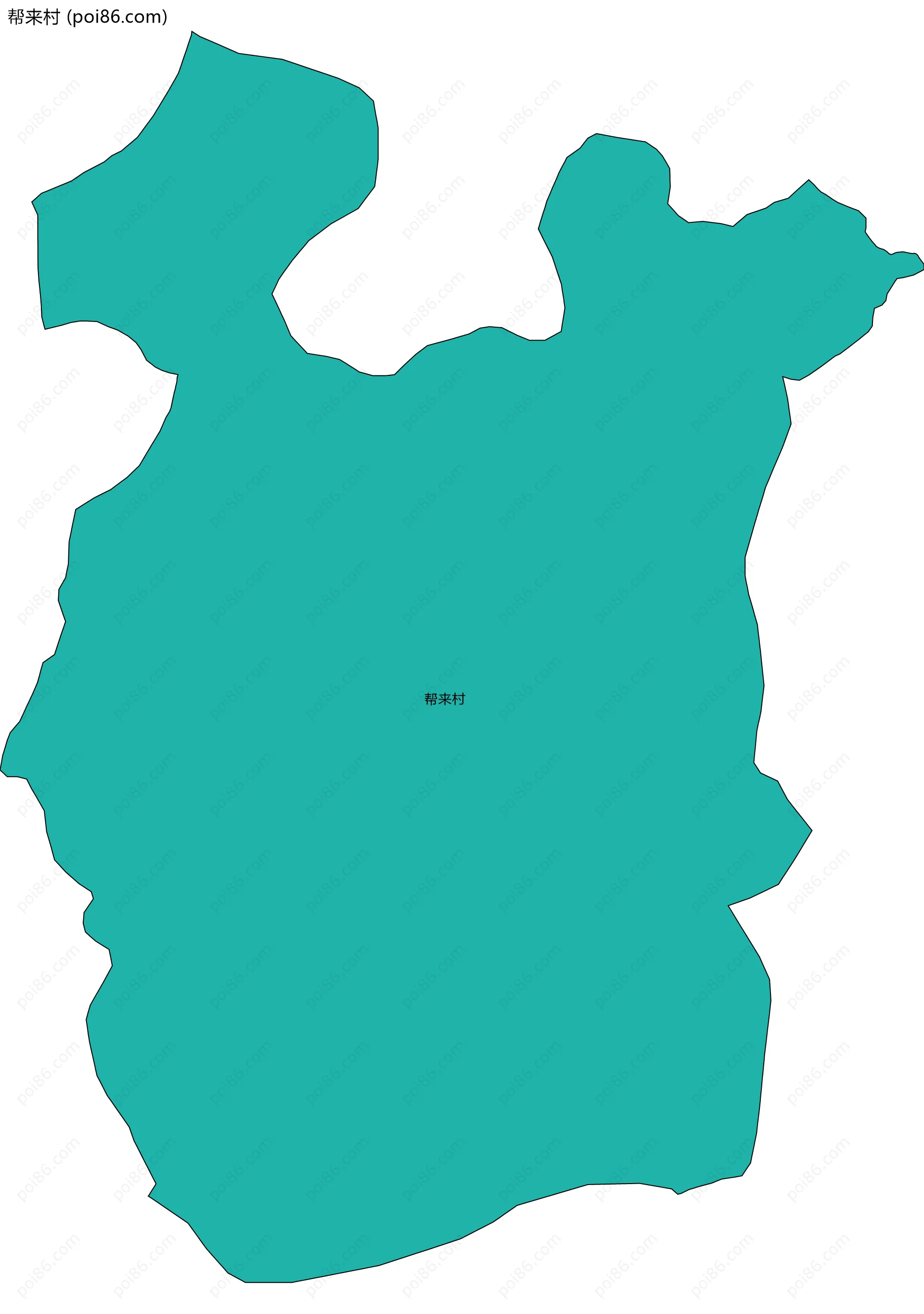 帮来村边界地图