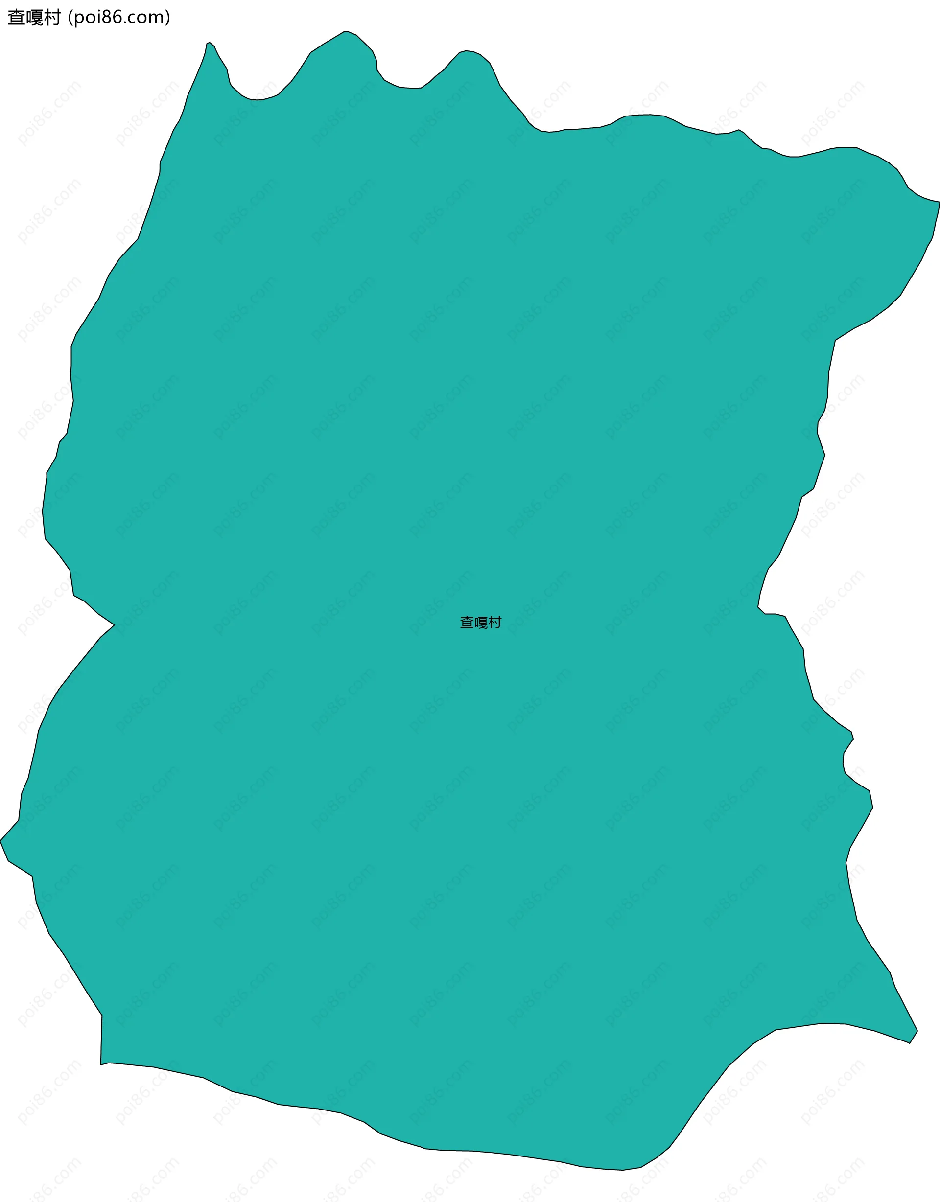 查嘎村边界地图