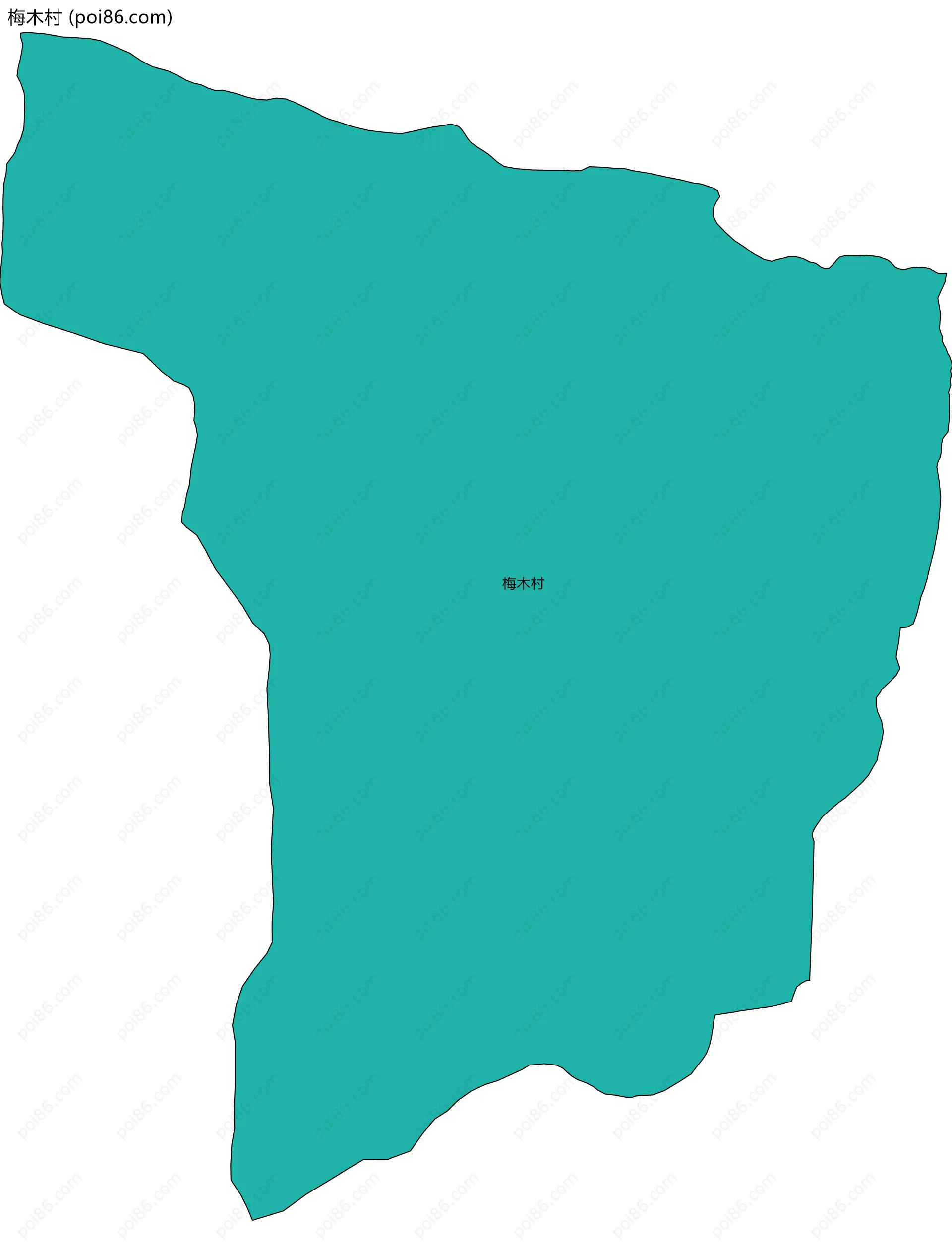 梅木村边界地图