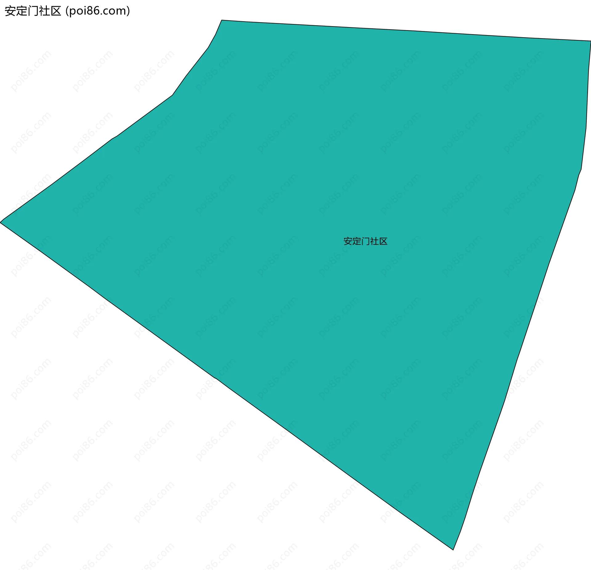 安定门社区边界地图
