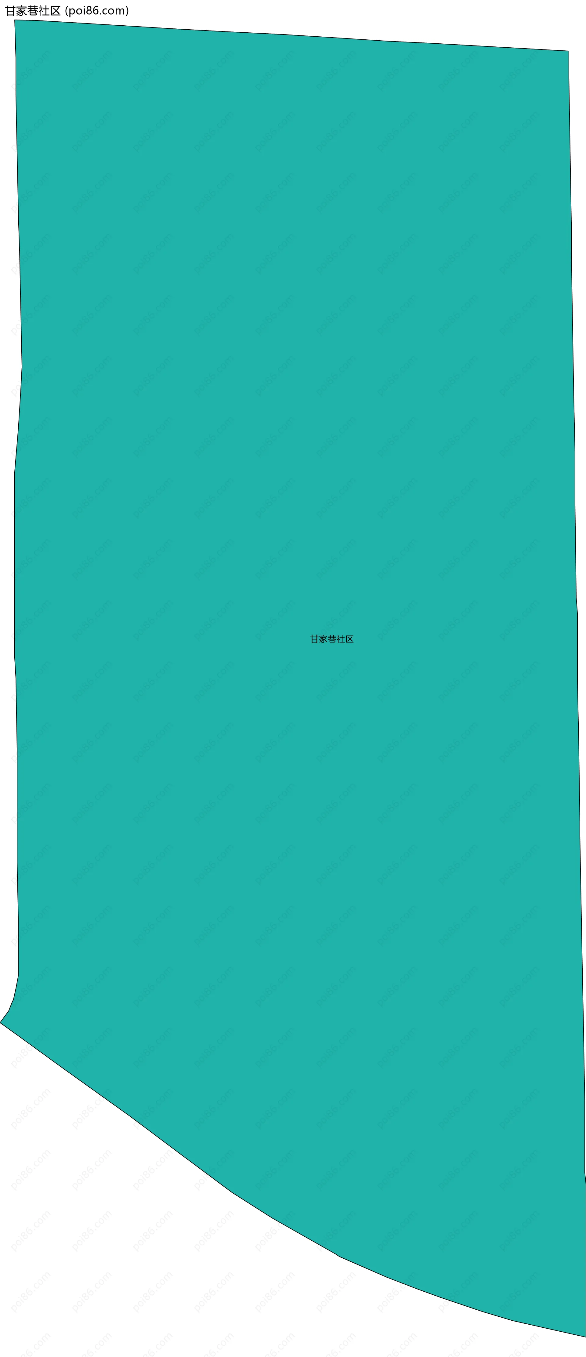 甘家巷社区边界地图