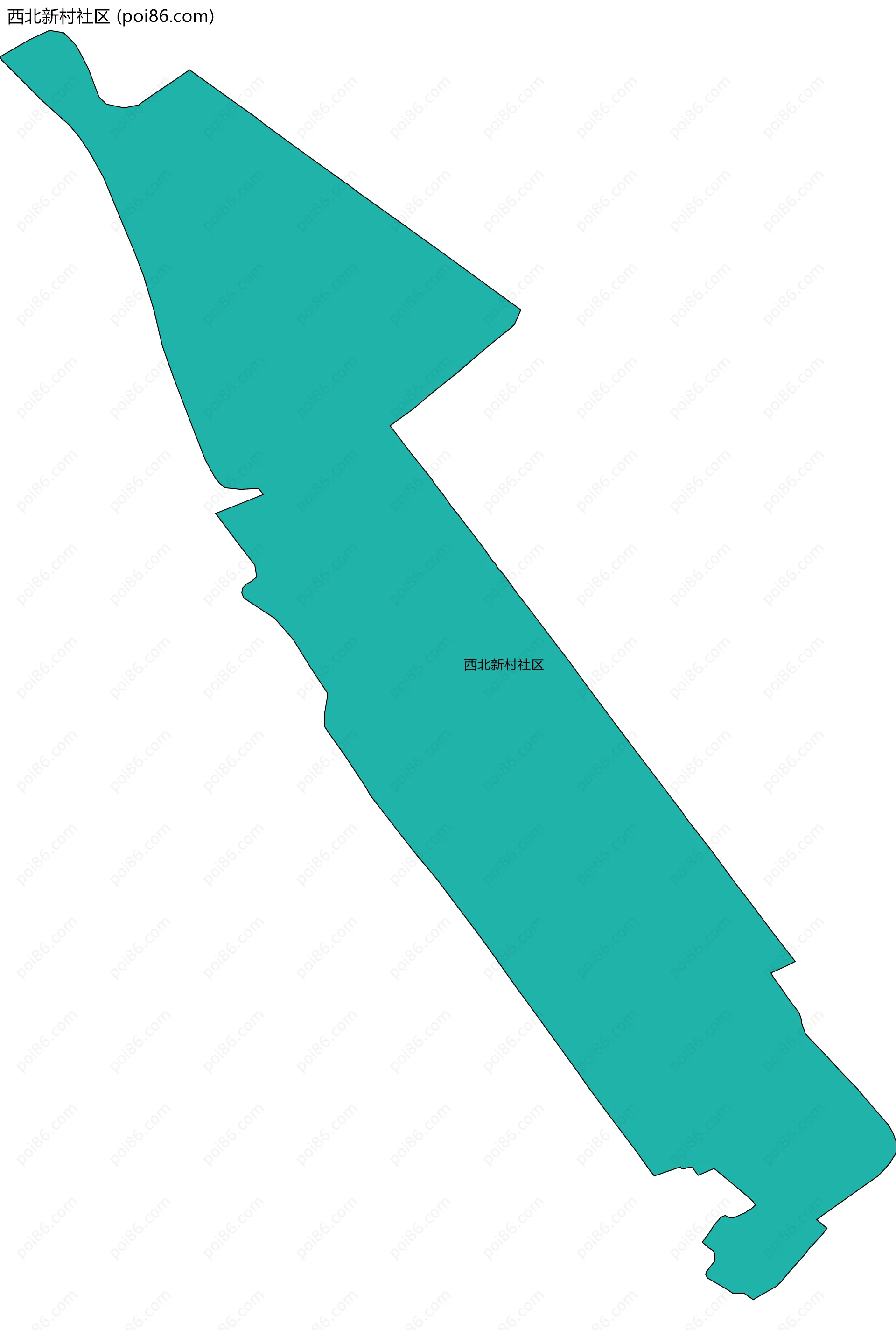西北新村社区边界地图