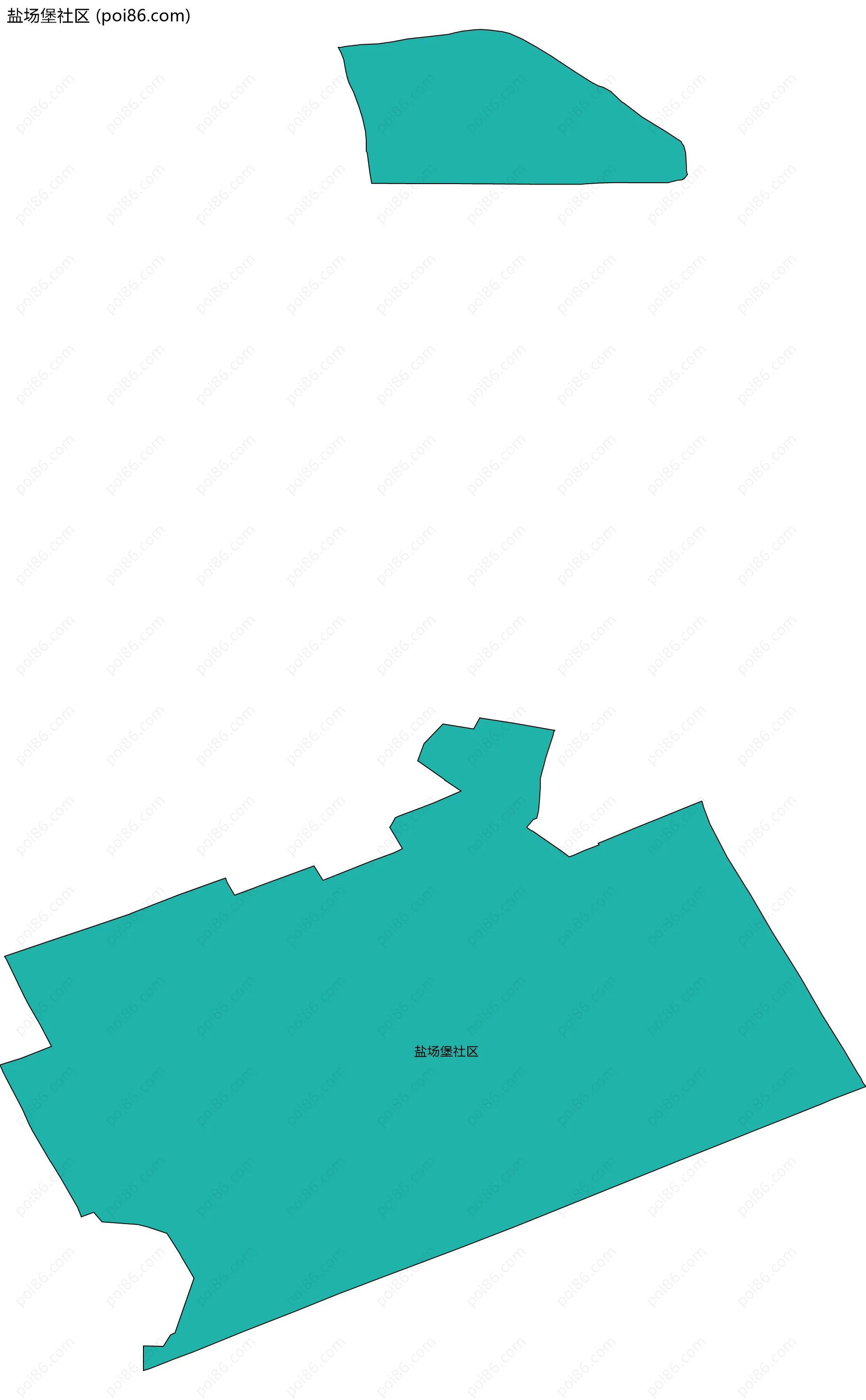 盐场堡社区边界地图