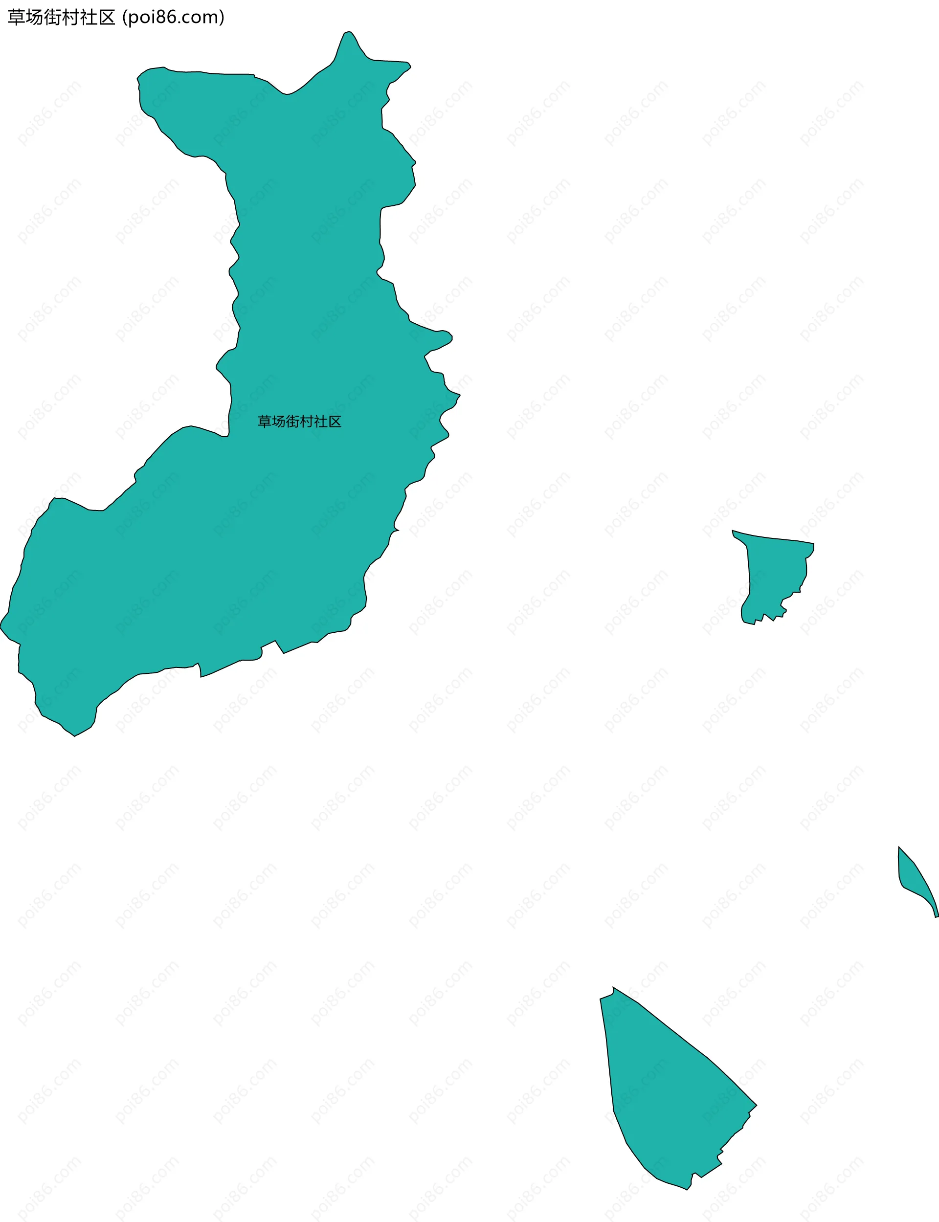 草场街村社区边界地图