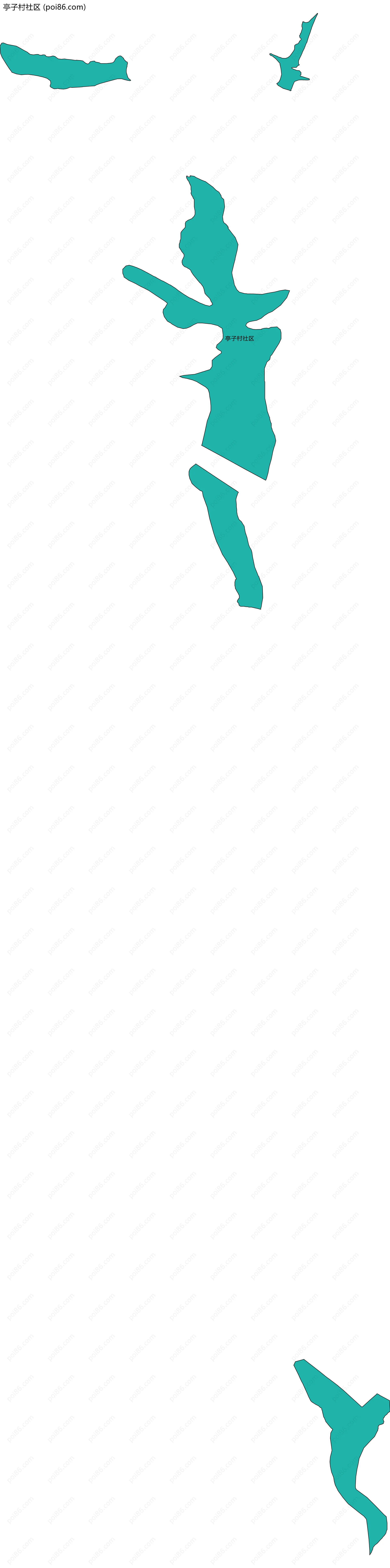 亭子村社区边界地图