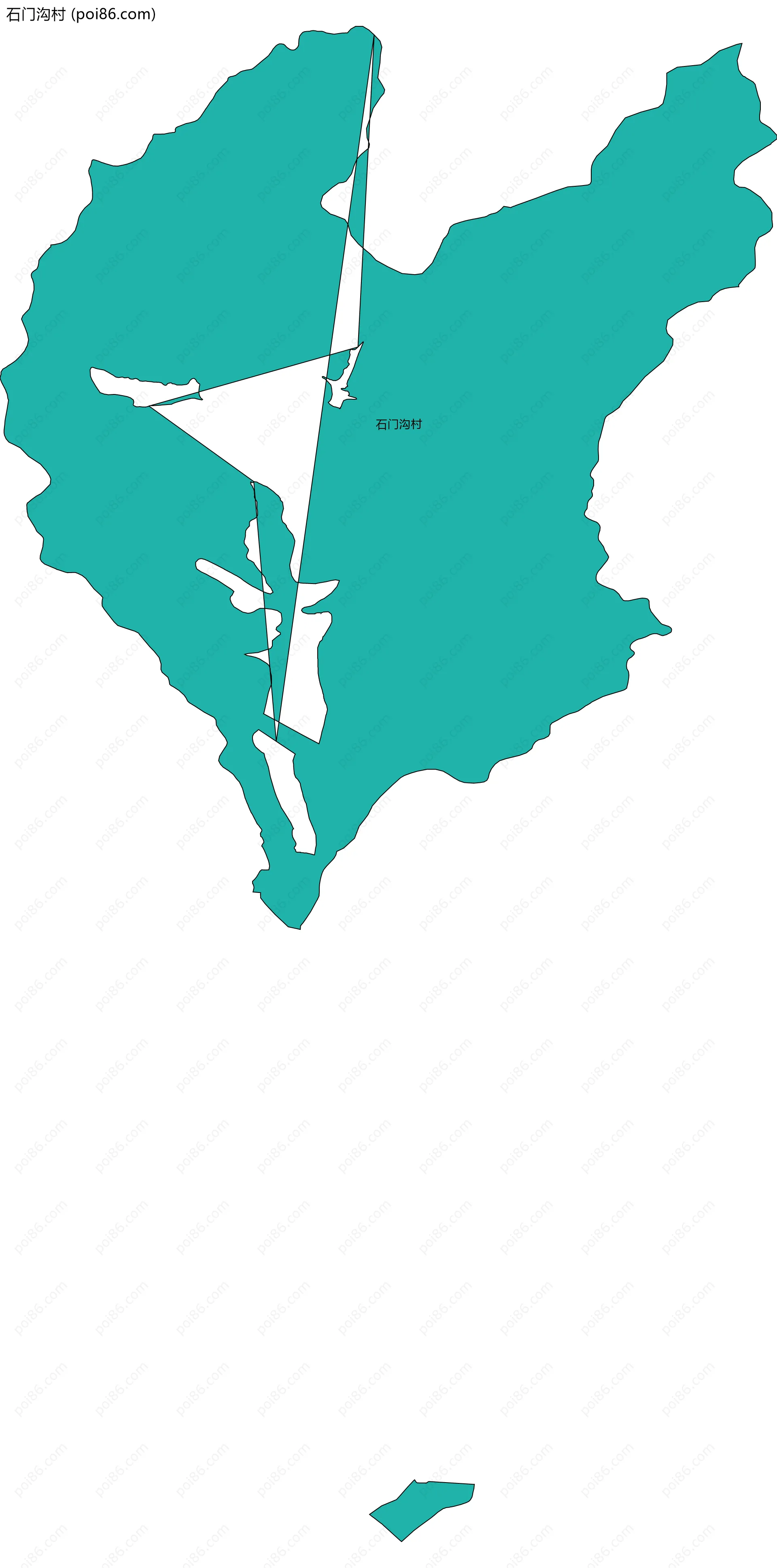 石门沟村边界地图