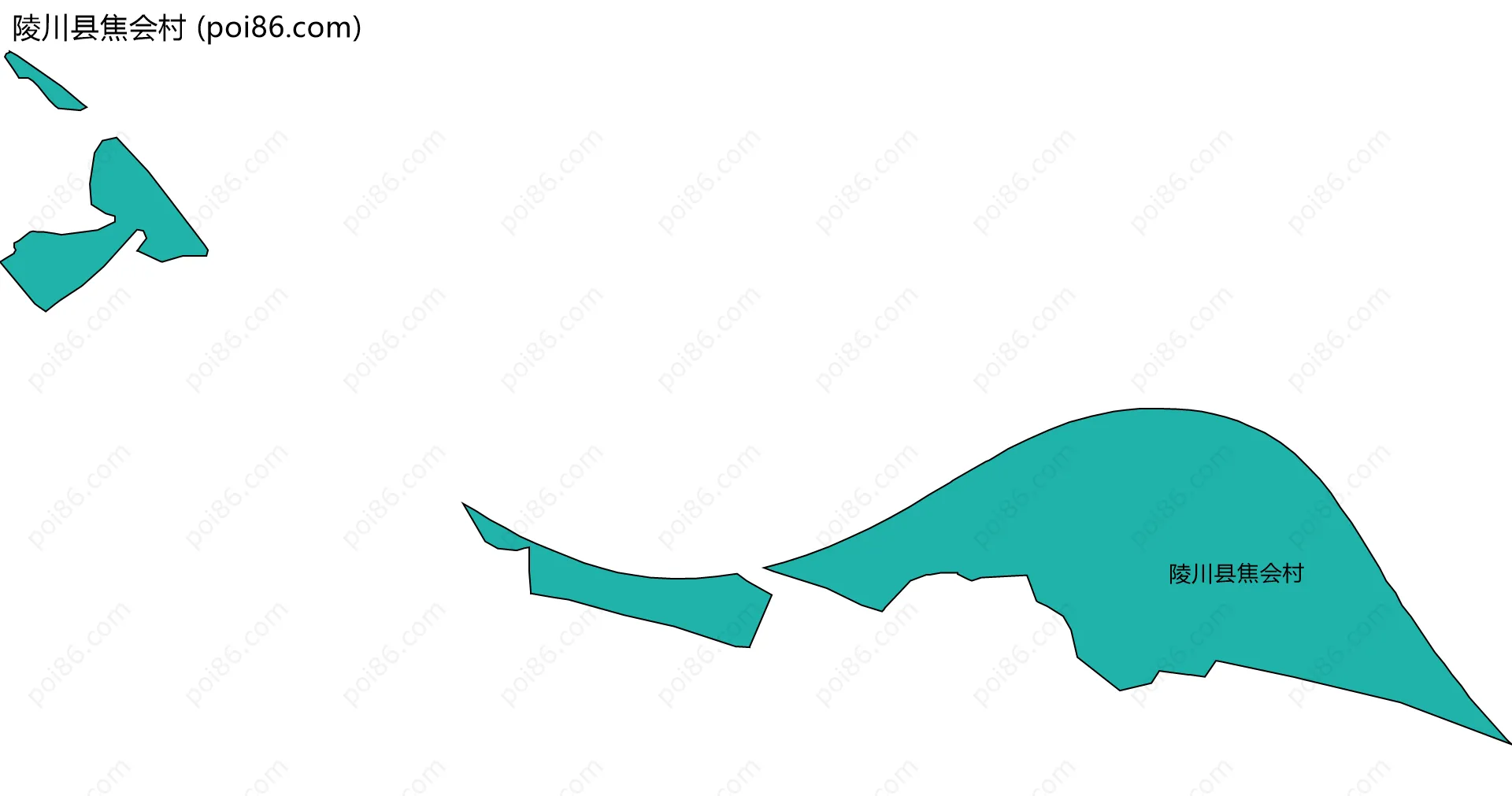 陵川县焦会村边界地图