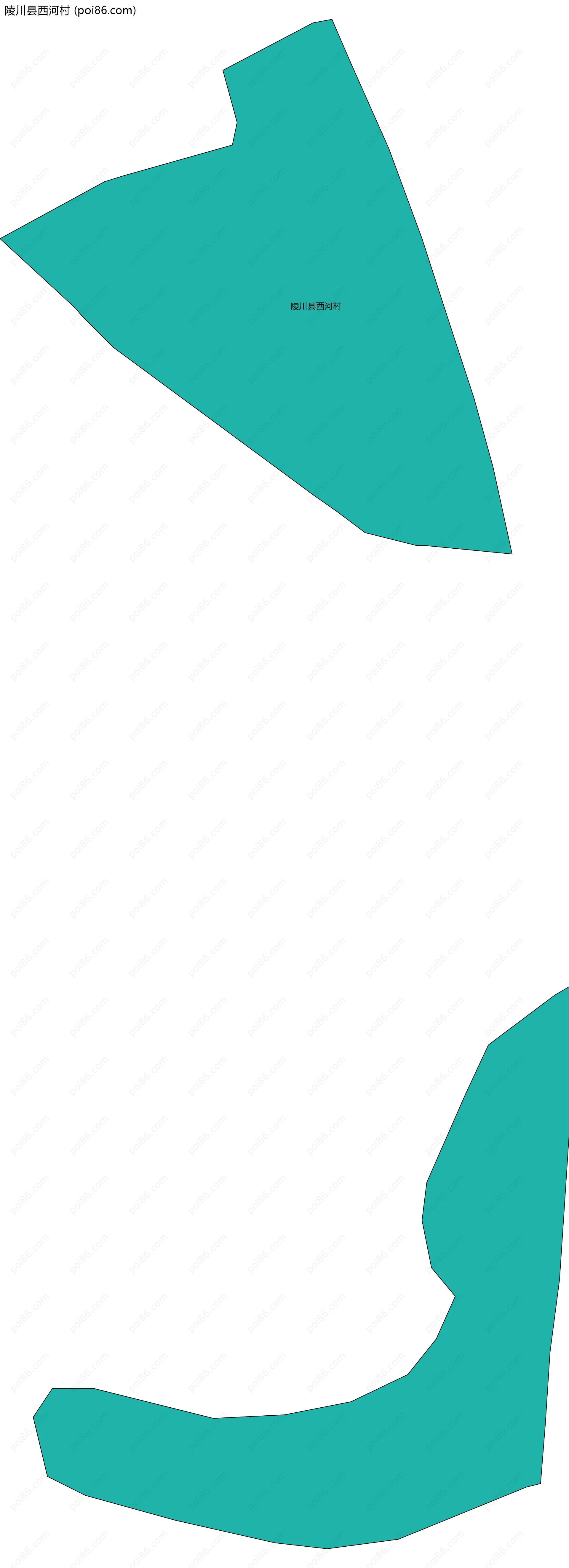 陵川县西河村边界地图