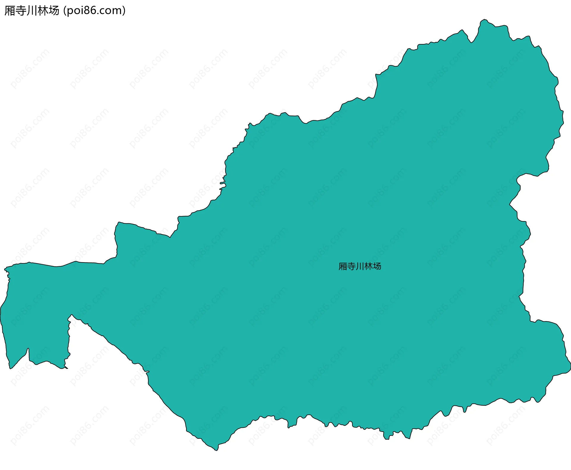 厢寺川林场边界地图(五级行政区划)