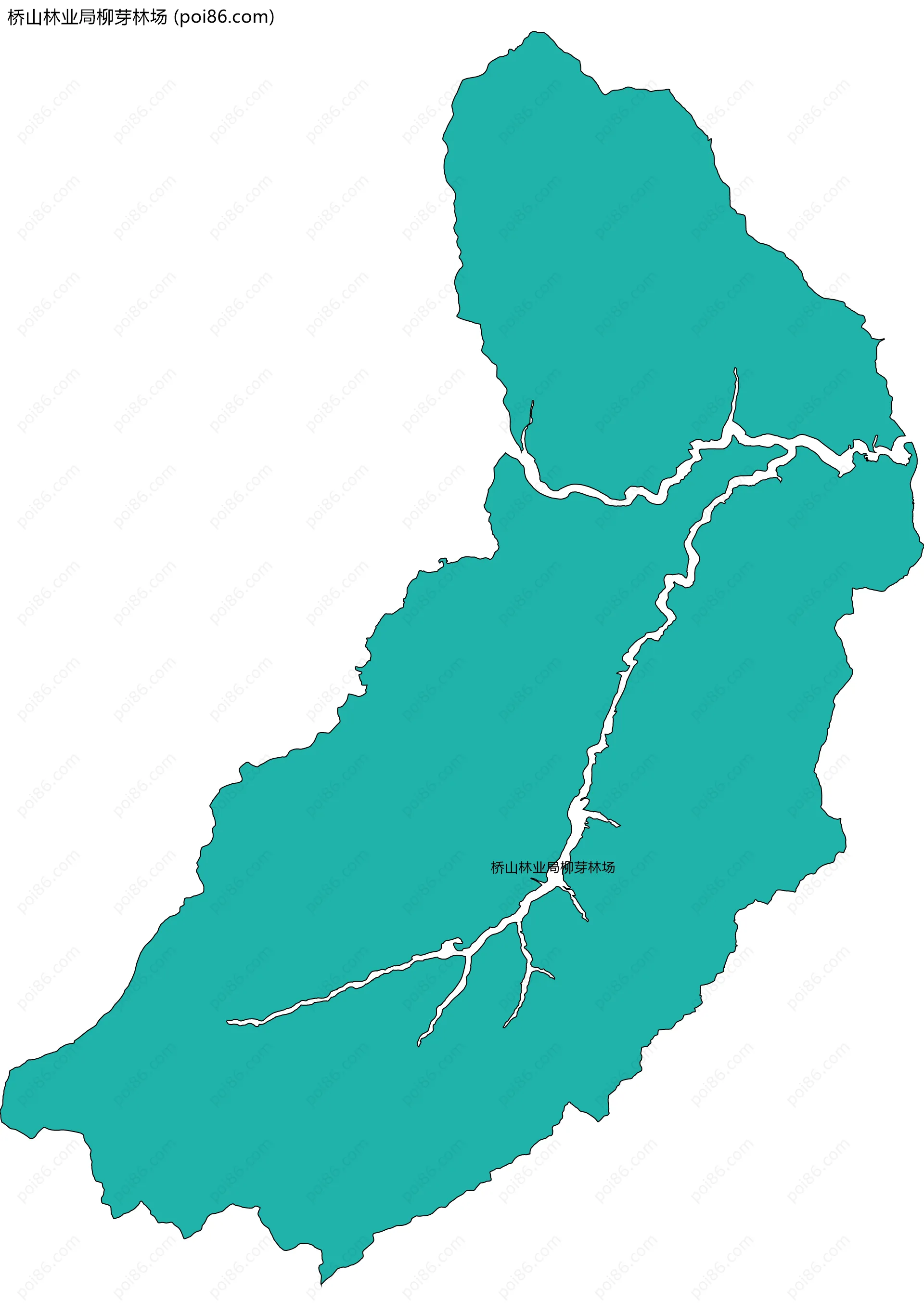 桥山林业局柳芽林场边界地图