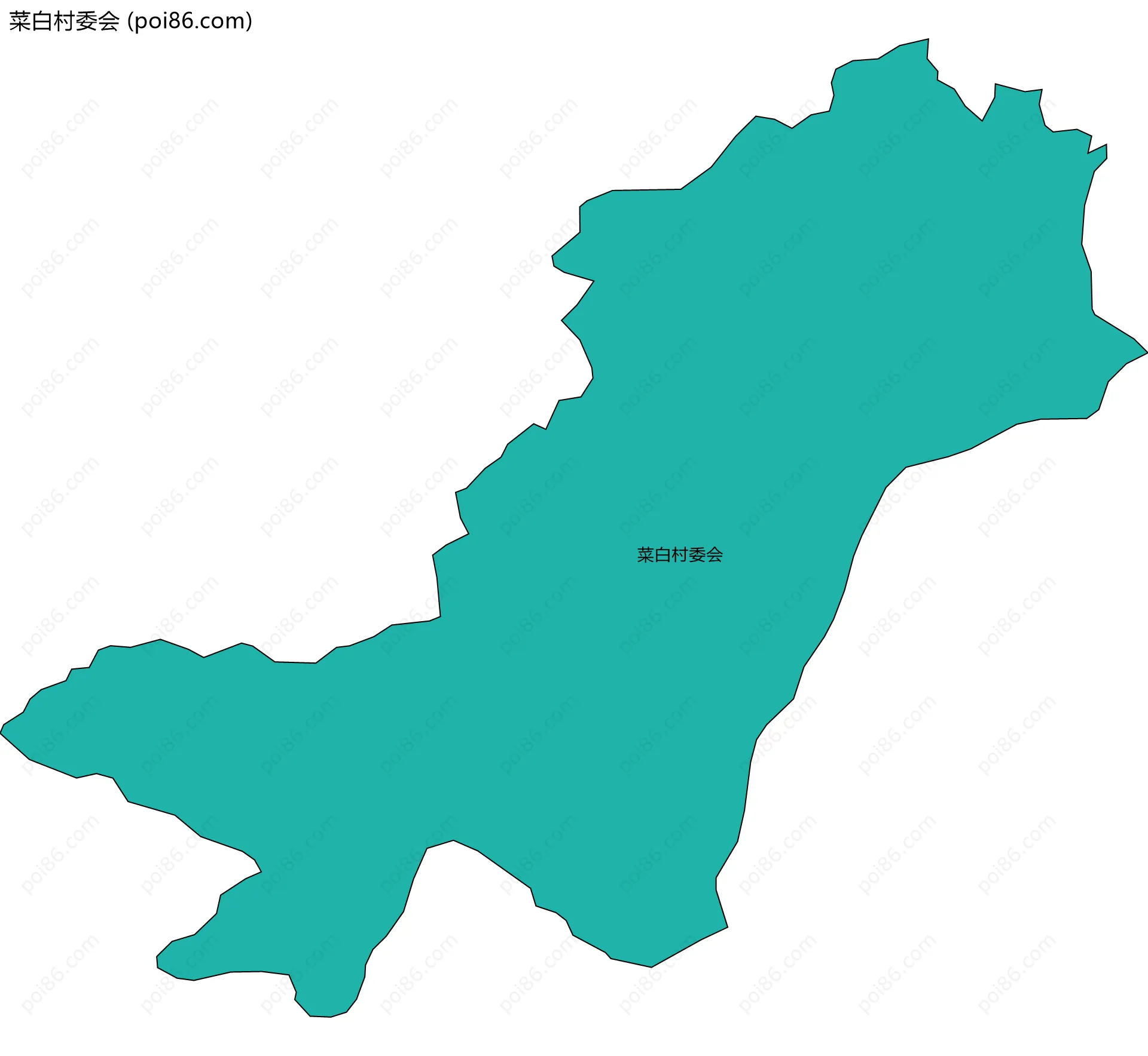 菜白村委会边界地图