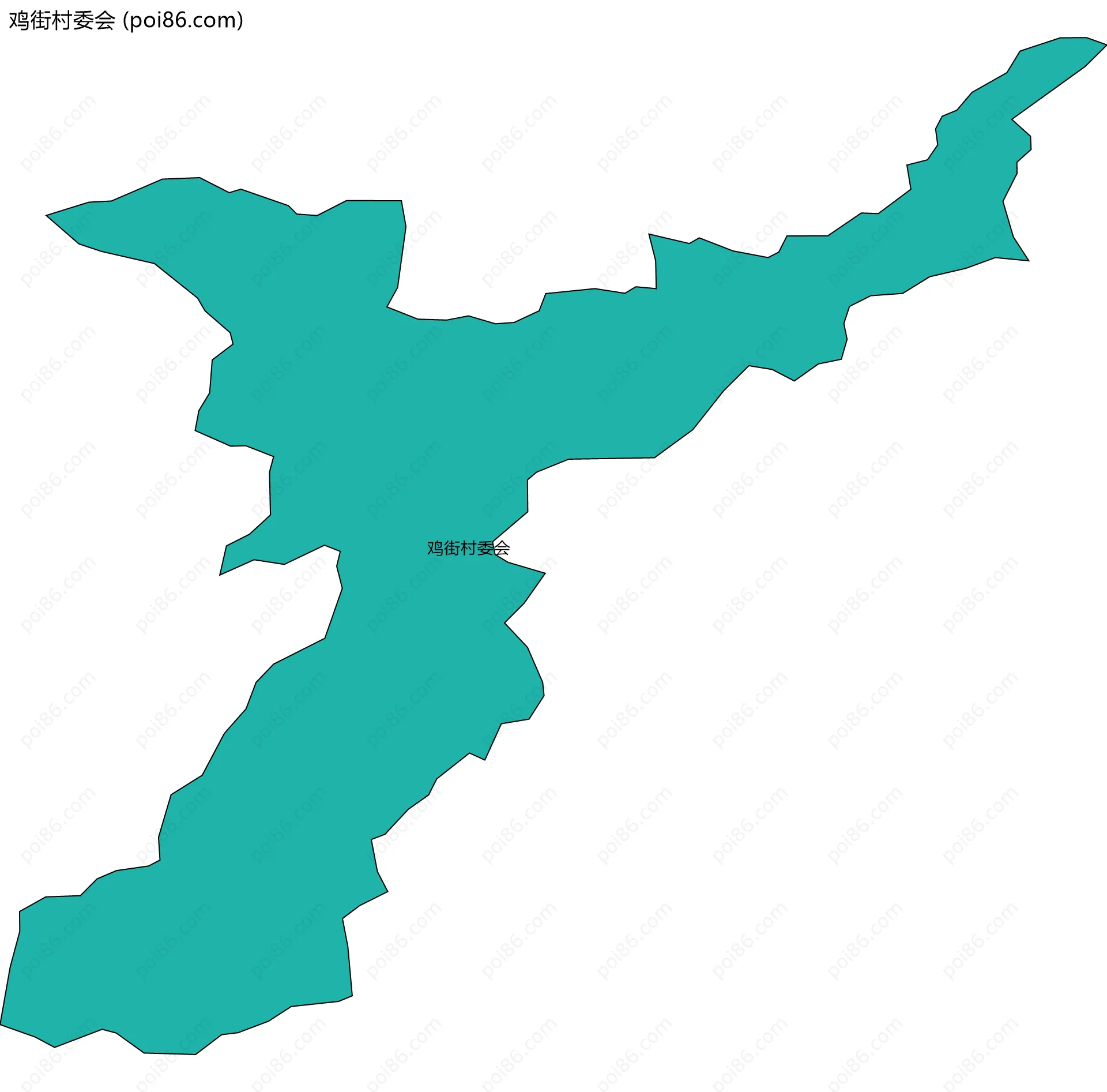 鸡街村委会边界地图