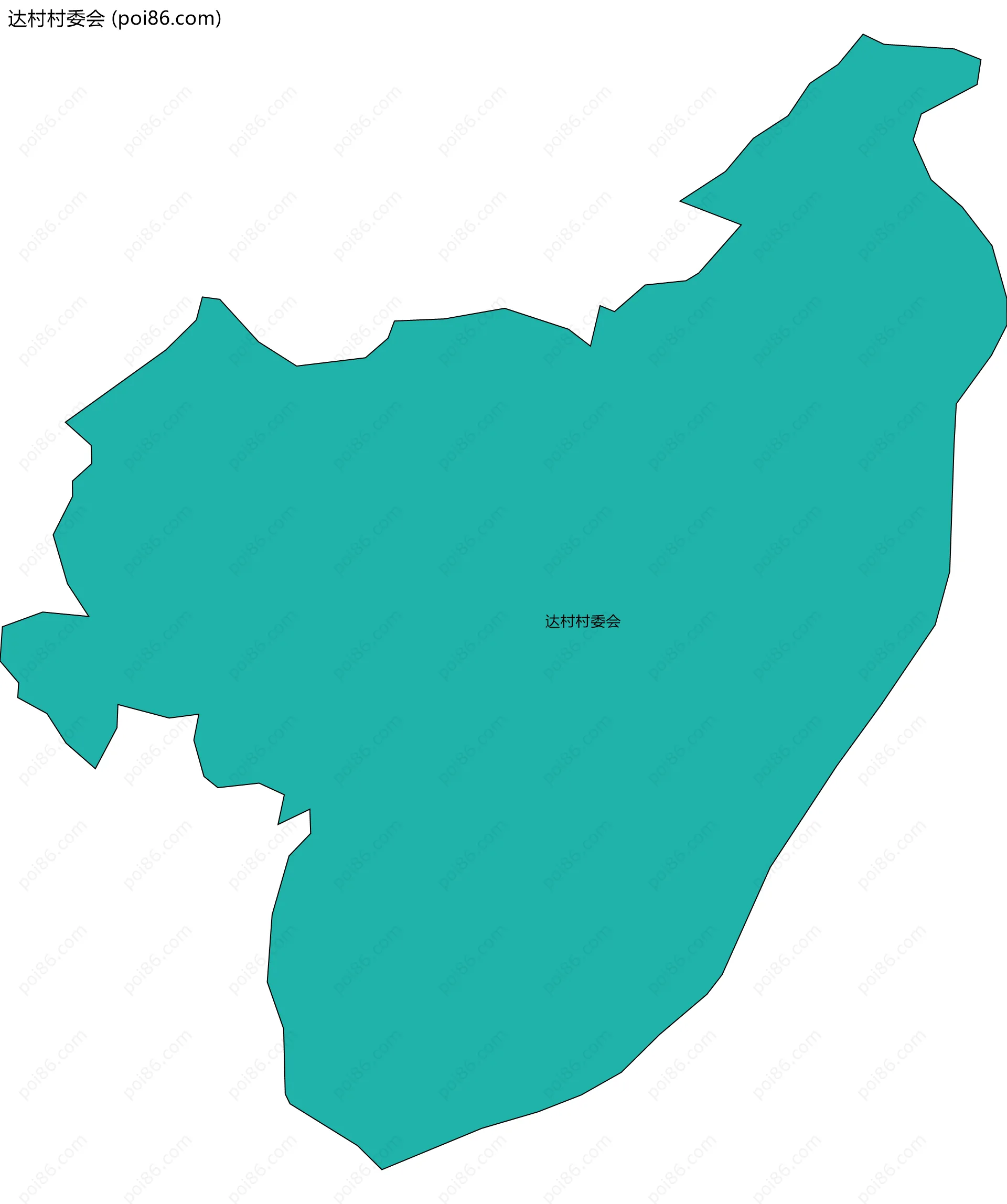 达村村委会边界地图