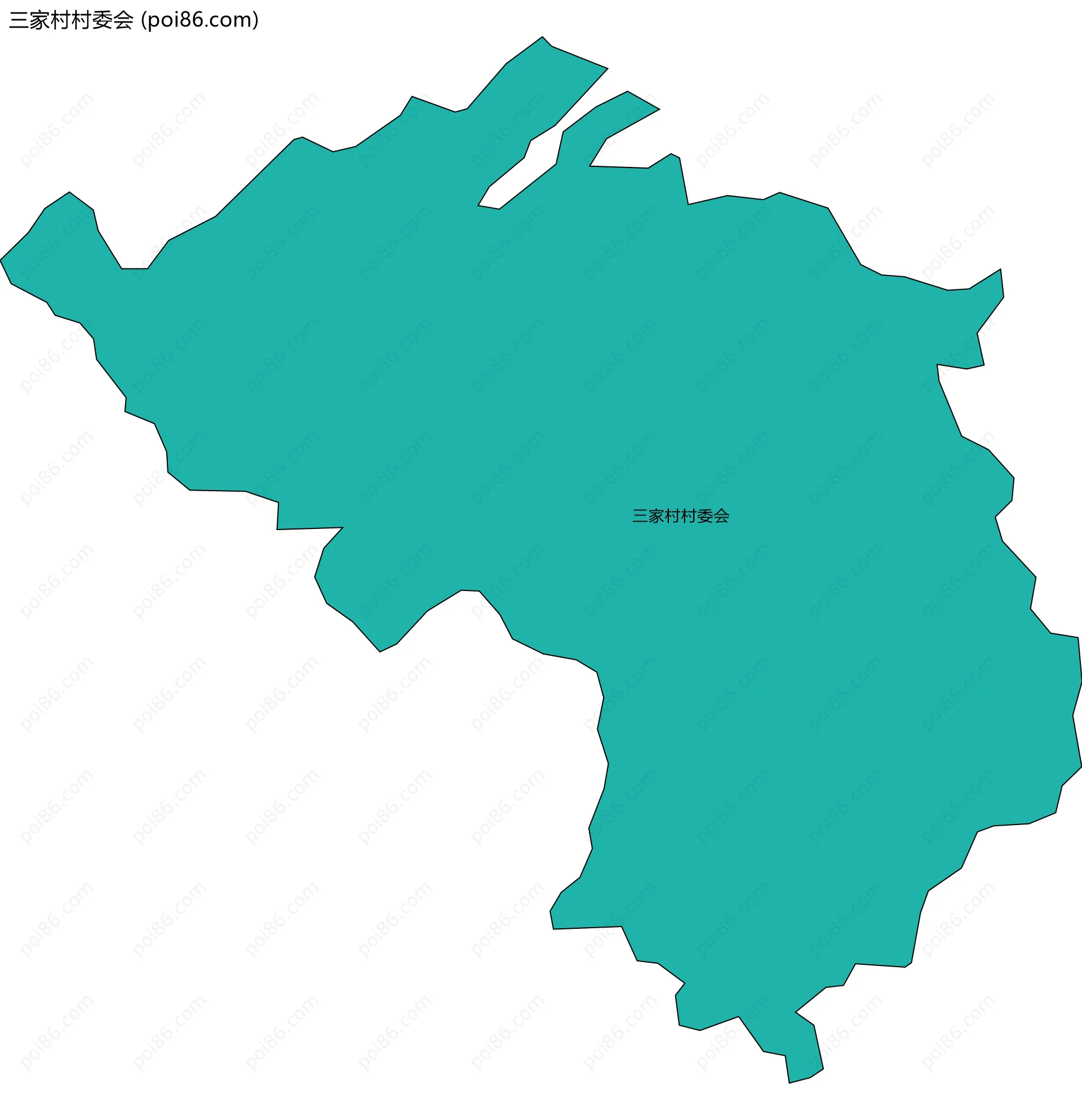 三家村村委会边界地图