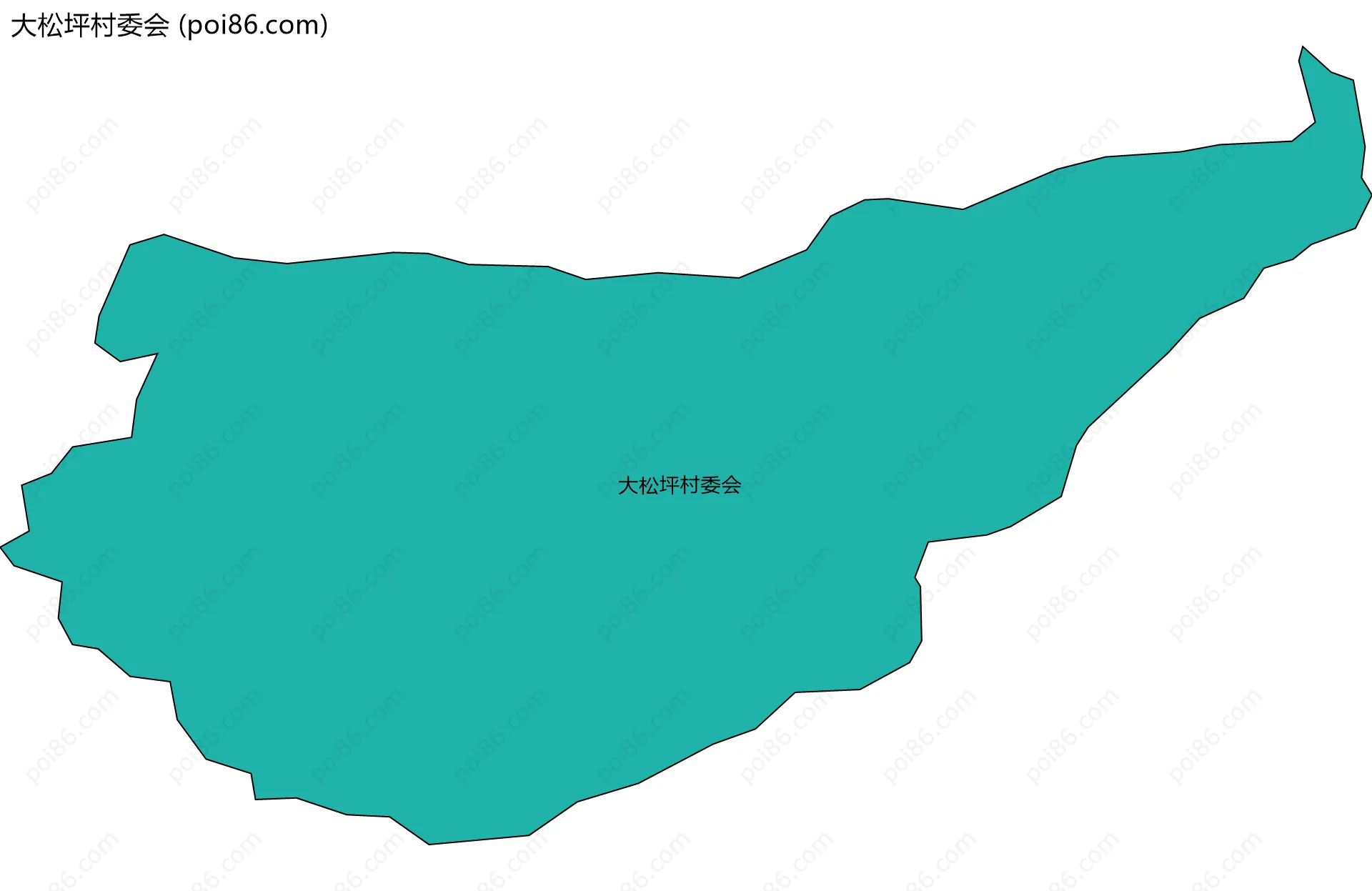 大松坪村委会边界地图