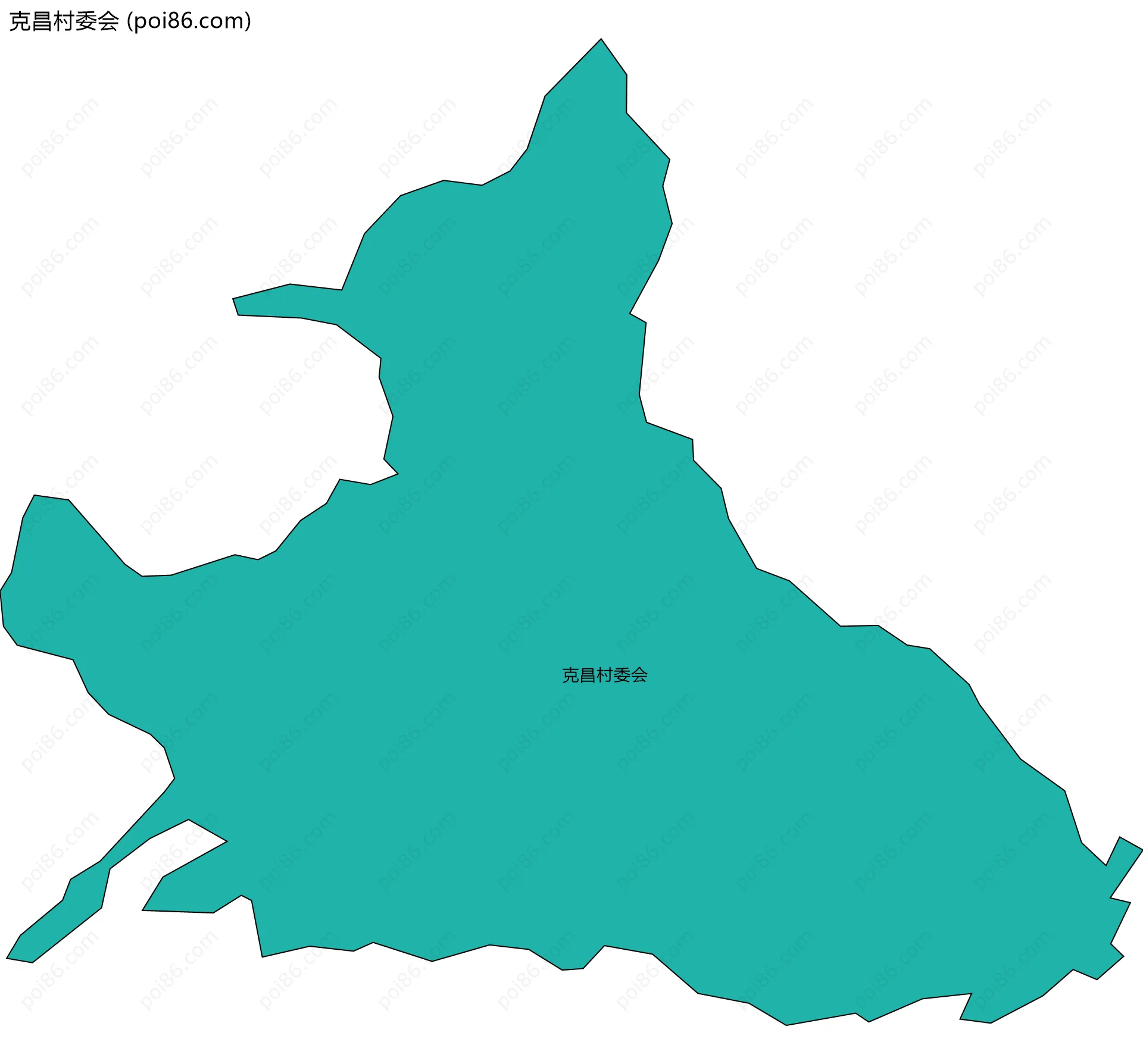 克昌村委会边界地图