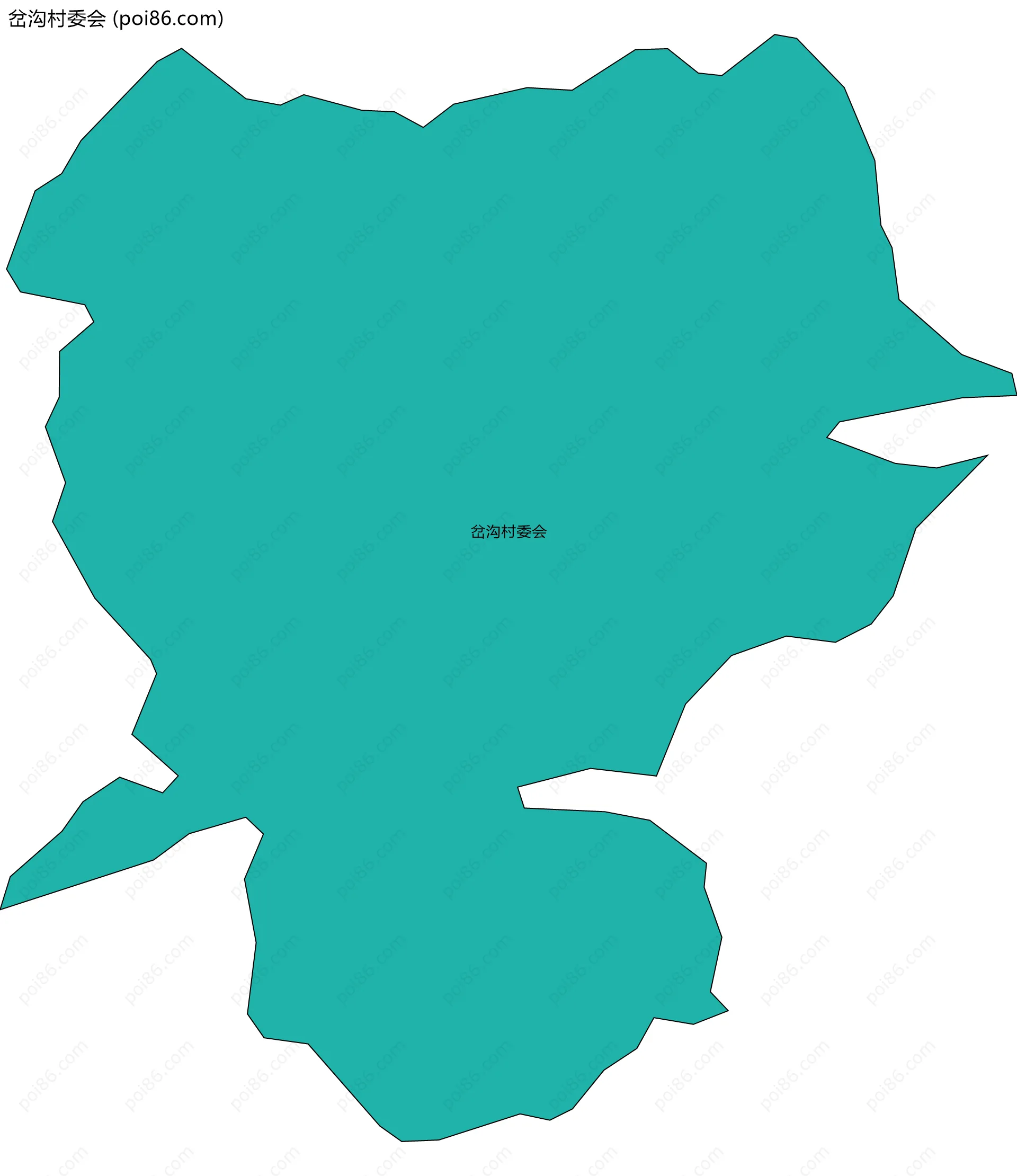 岔沟村委会边界地图