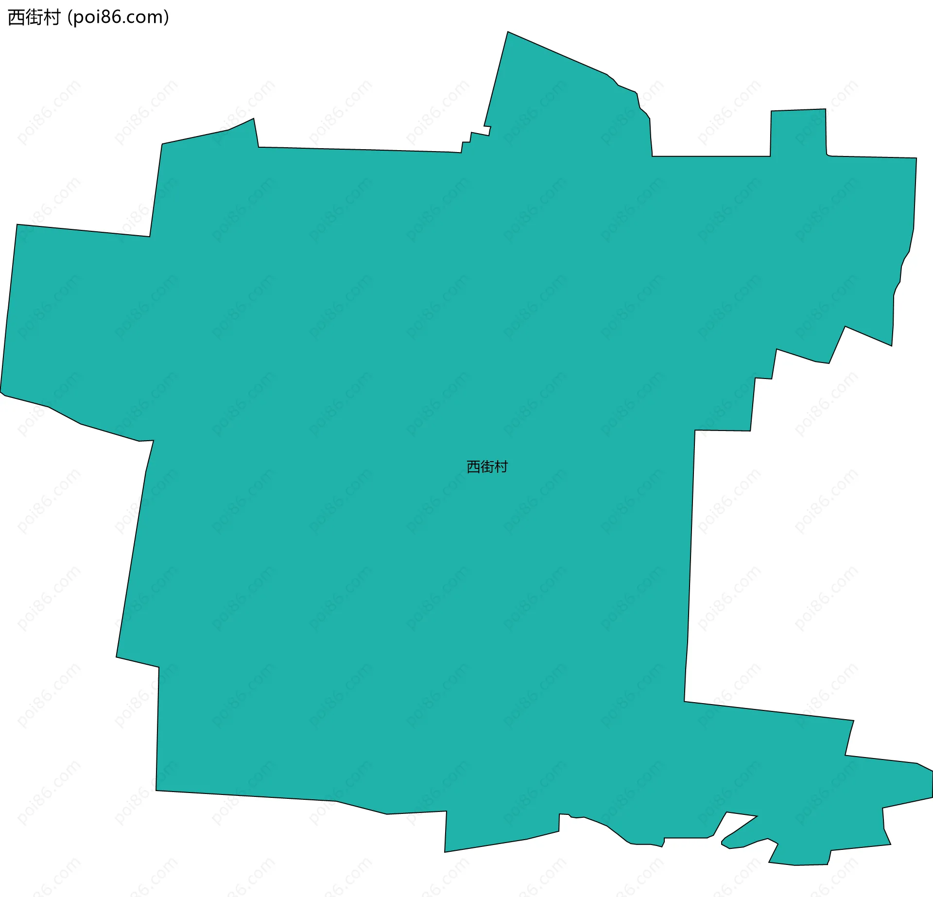 西街村边界地图