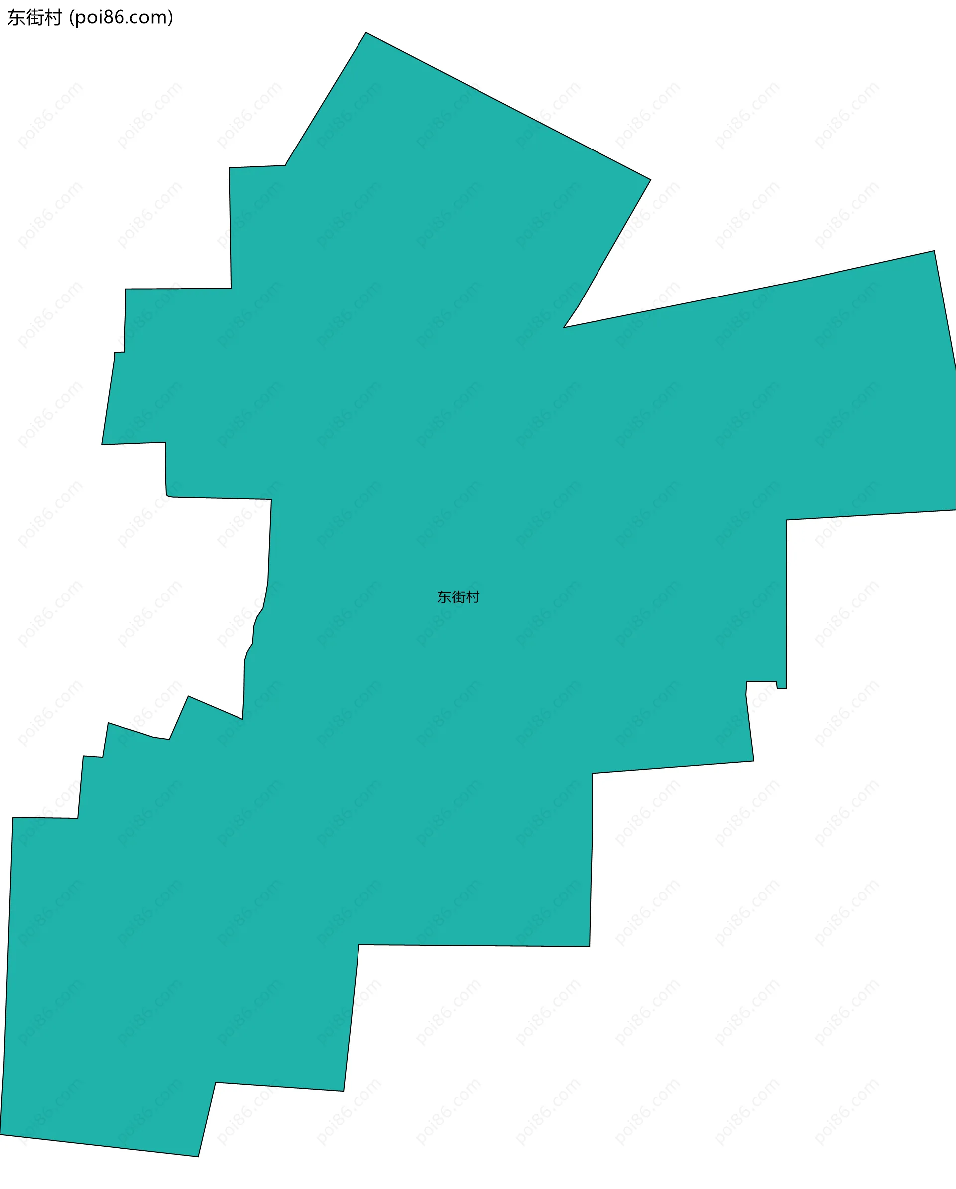 东街村边界地图