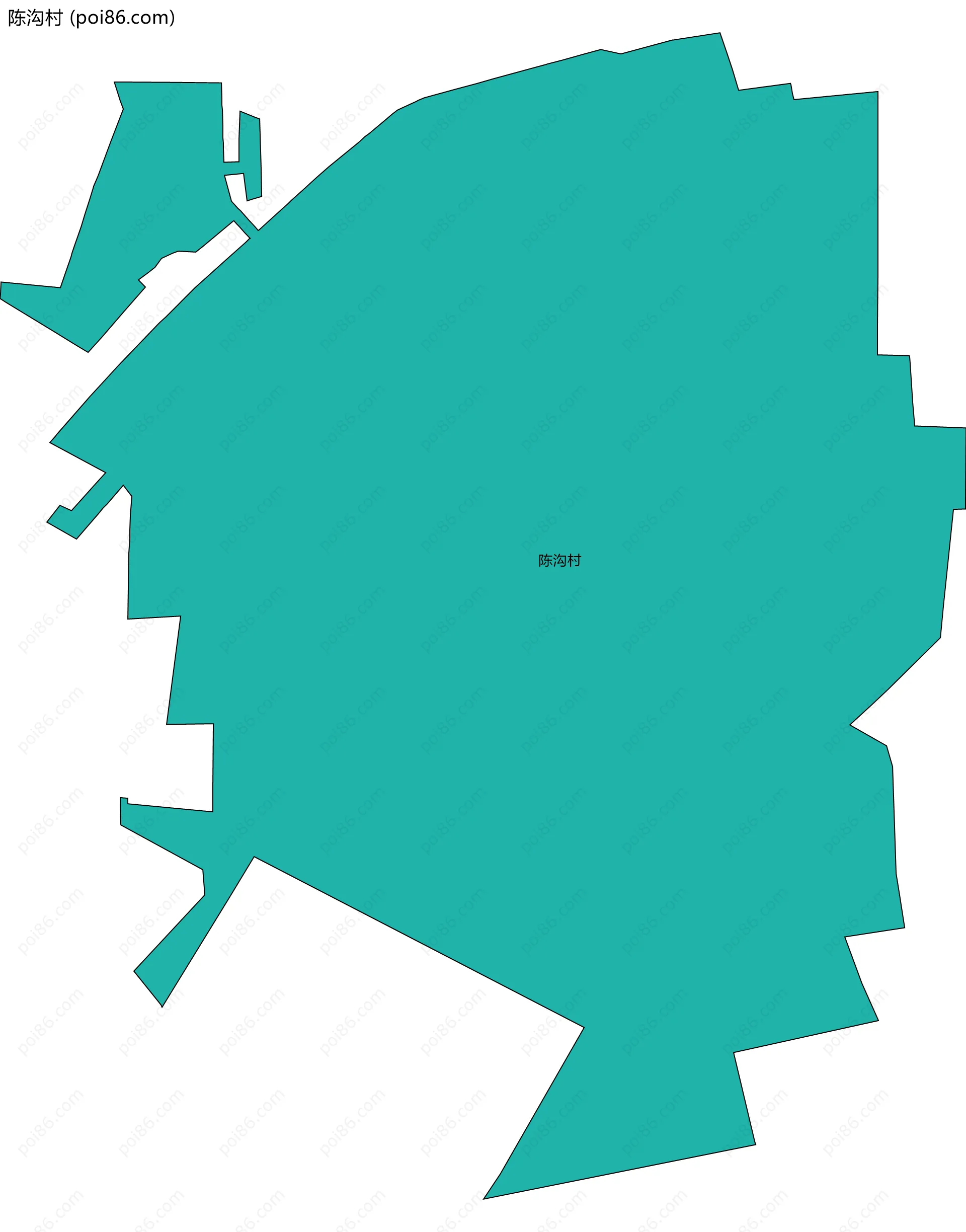 陈沟村边界地图