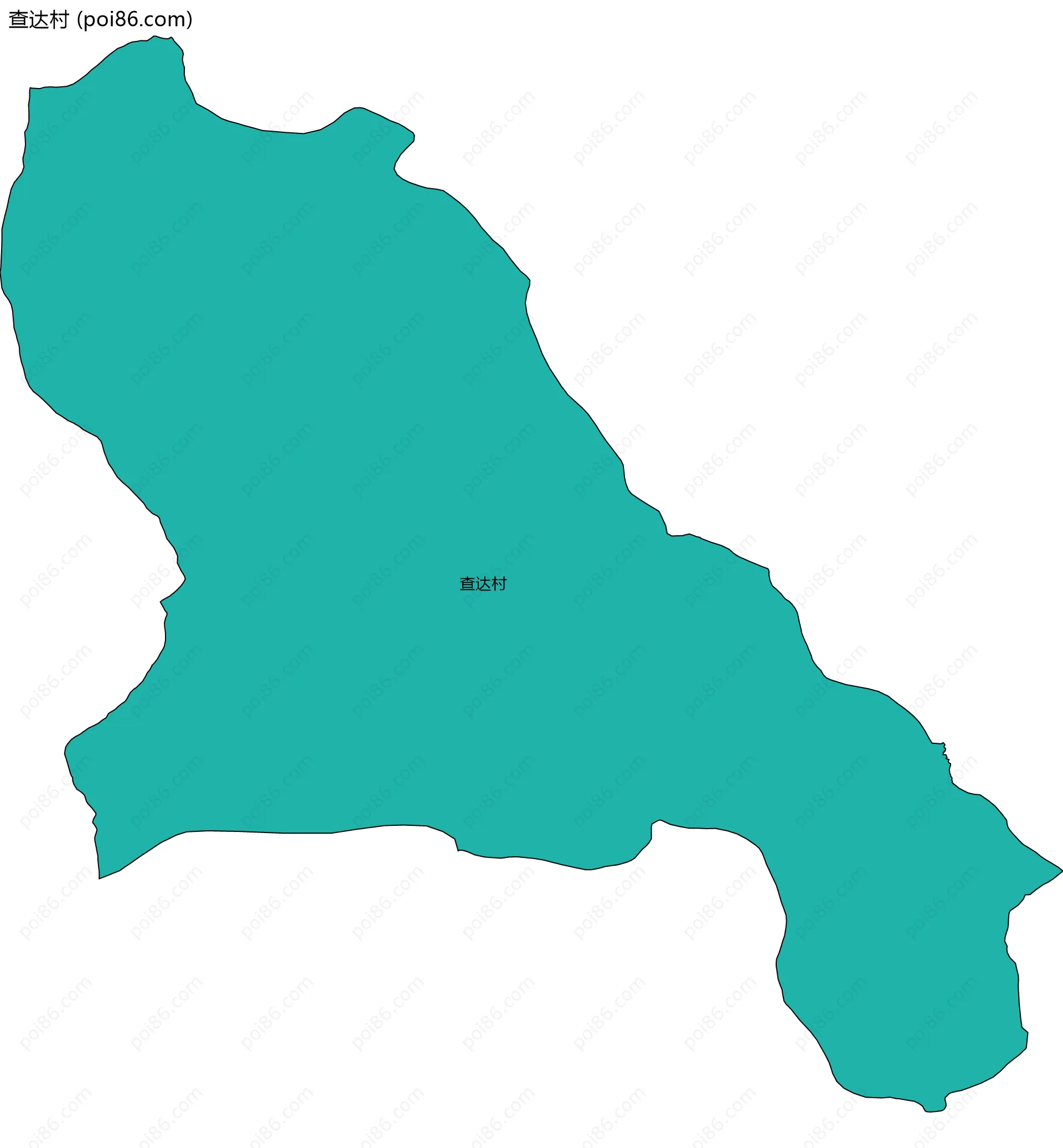 查达村边界地图