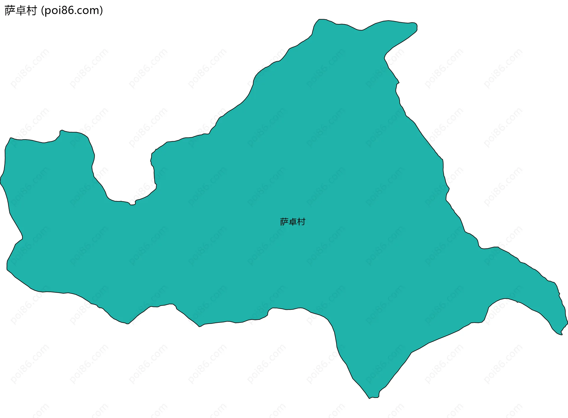 萨卓村边界地图