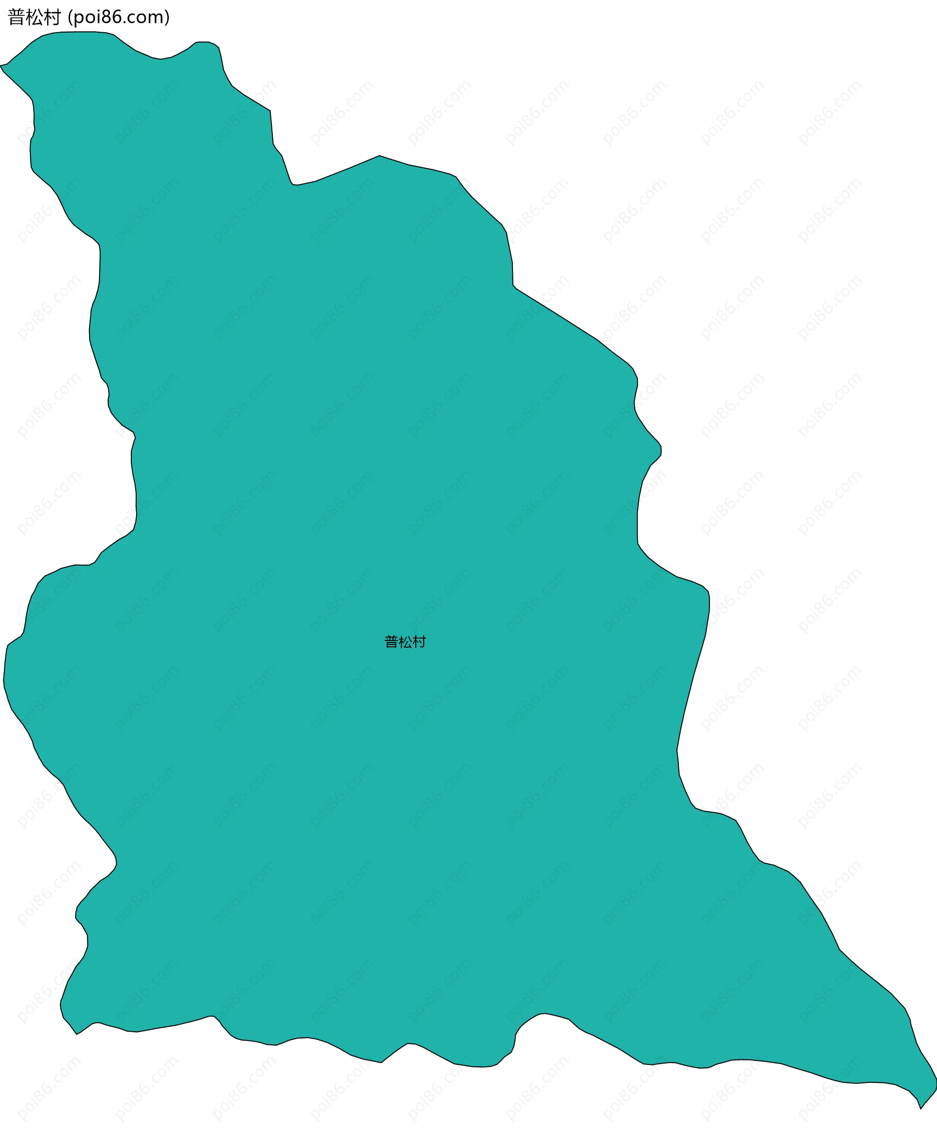 普松村边界地图