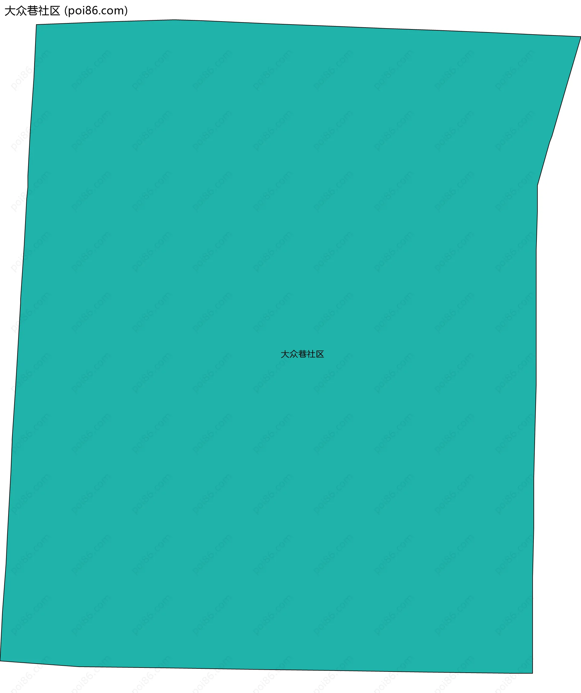 大众巷社区边界地图