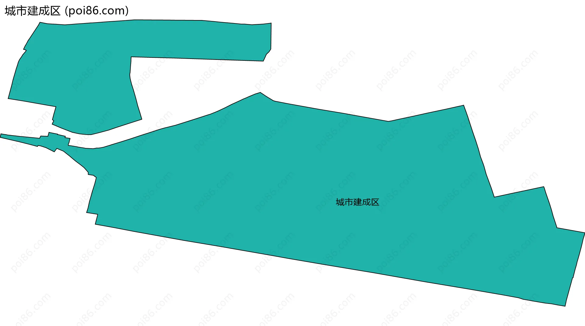 城市建成区边界地图