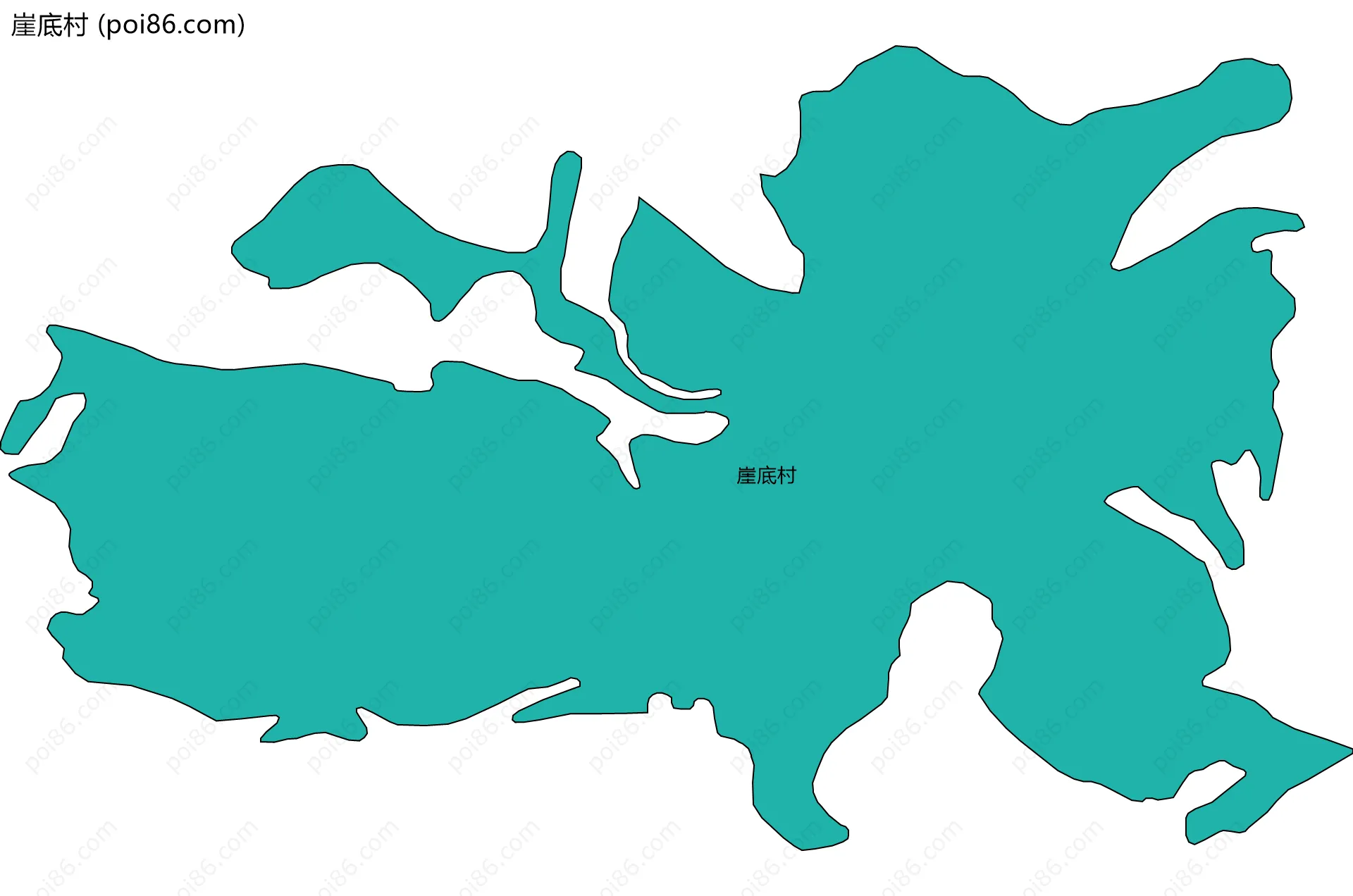崖底村边界地图