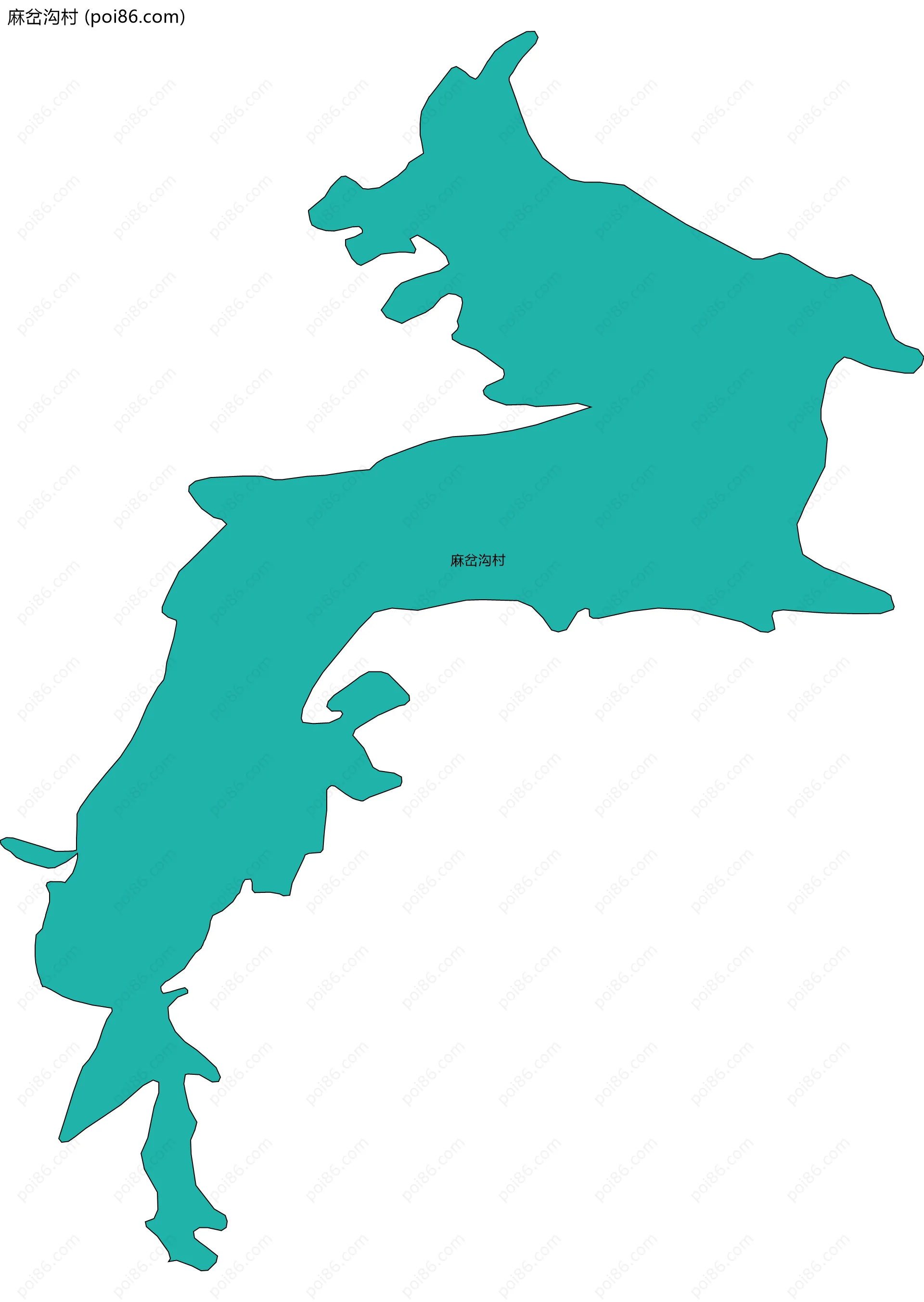 麻岔沟村边界地图