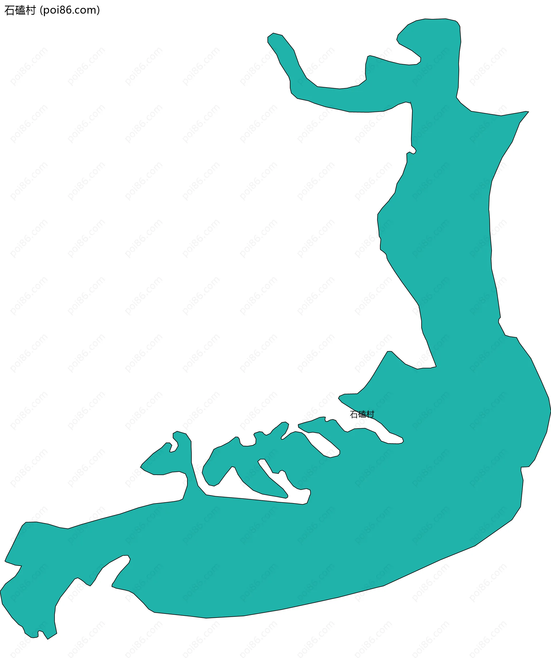 石磕村边界地图