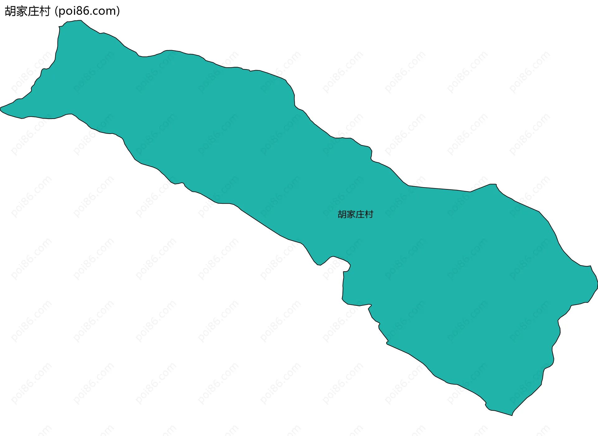 胡家庄村边界地图