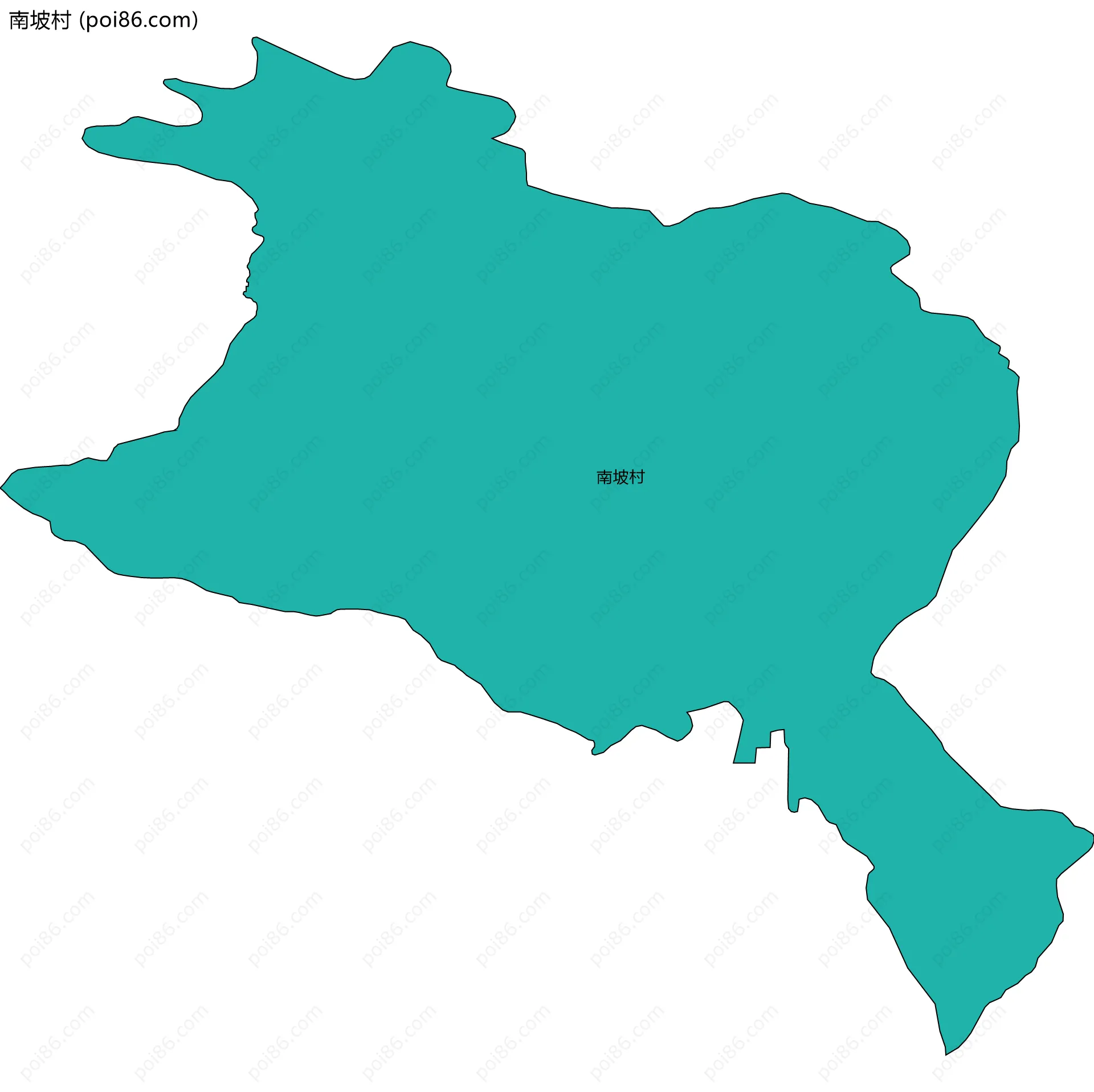 南坡村边界地图