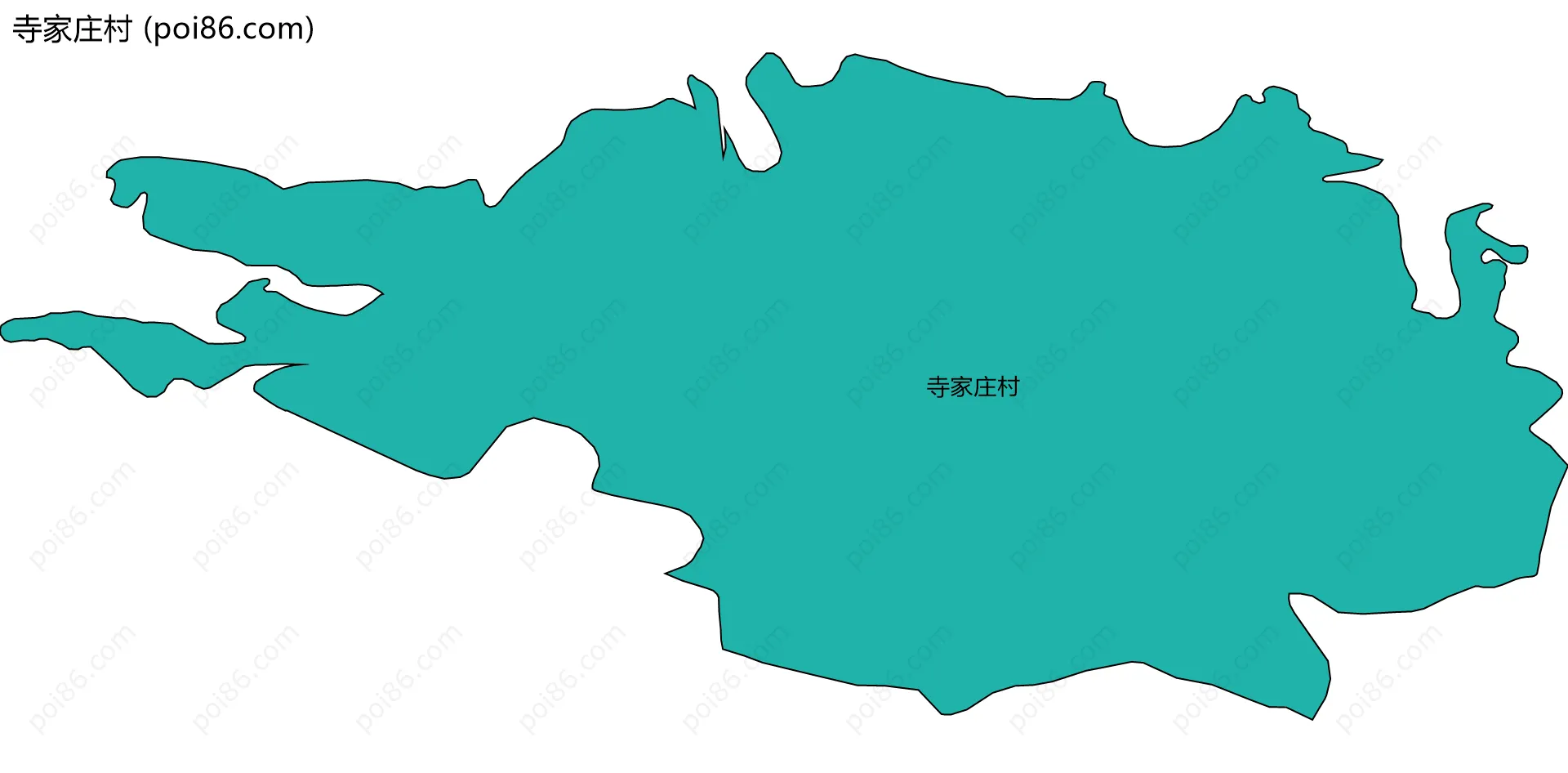 寺家庄村边界地图