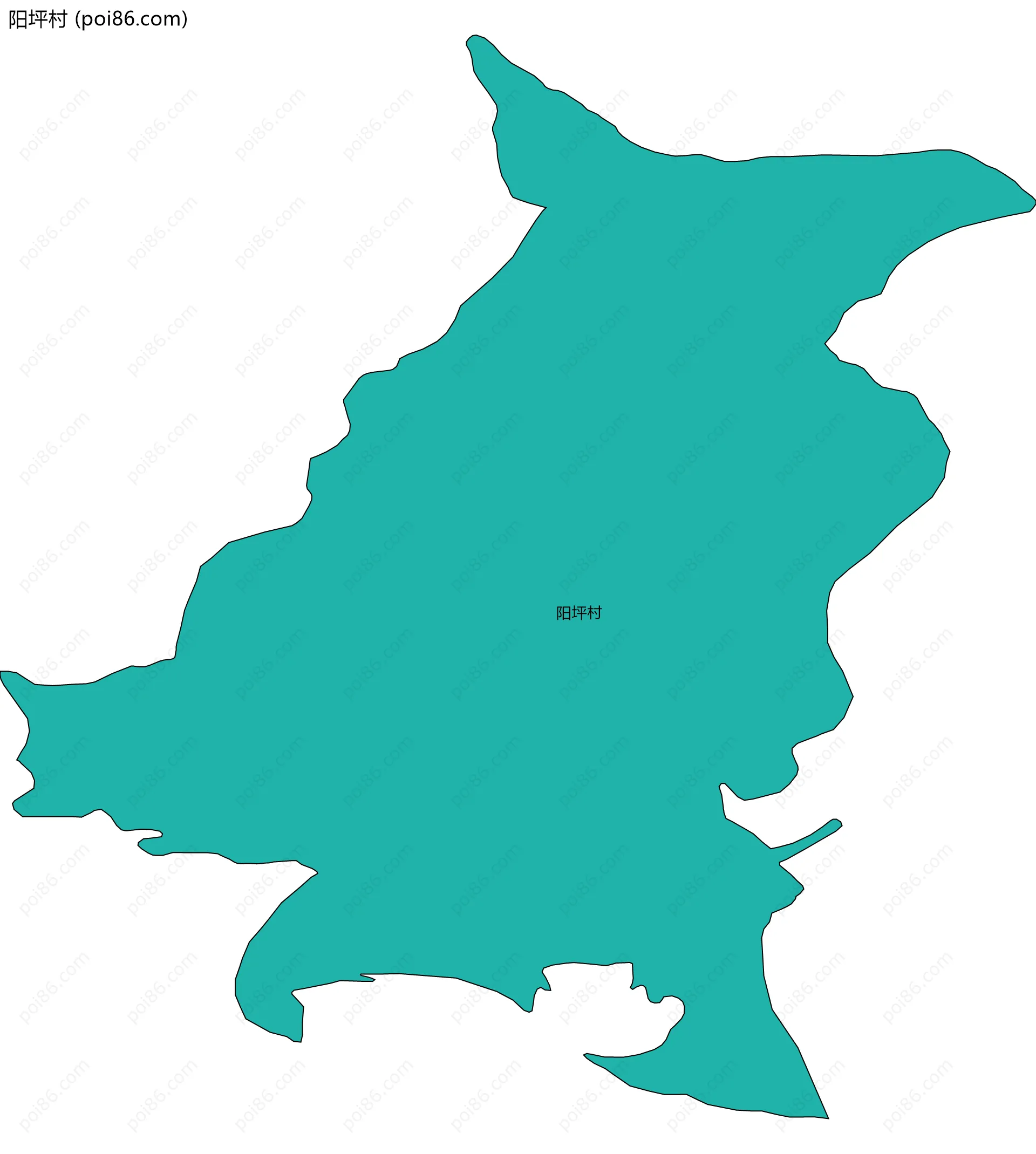 阳坪村边界地图