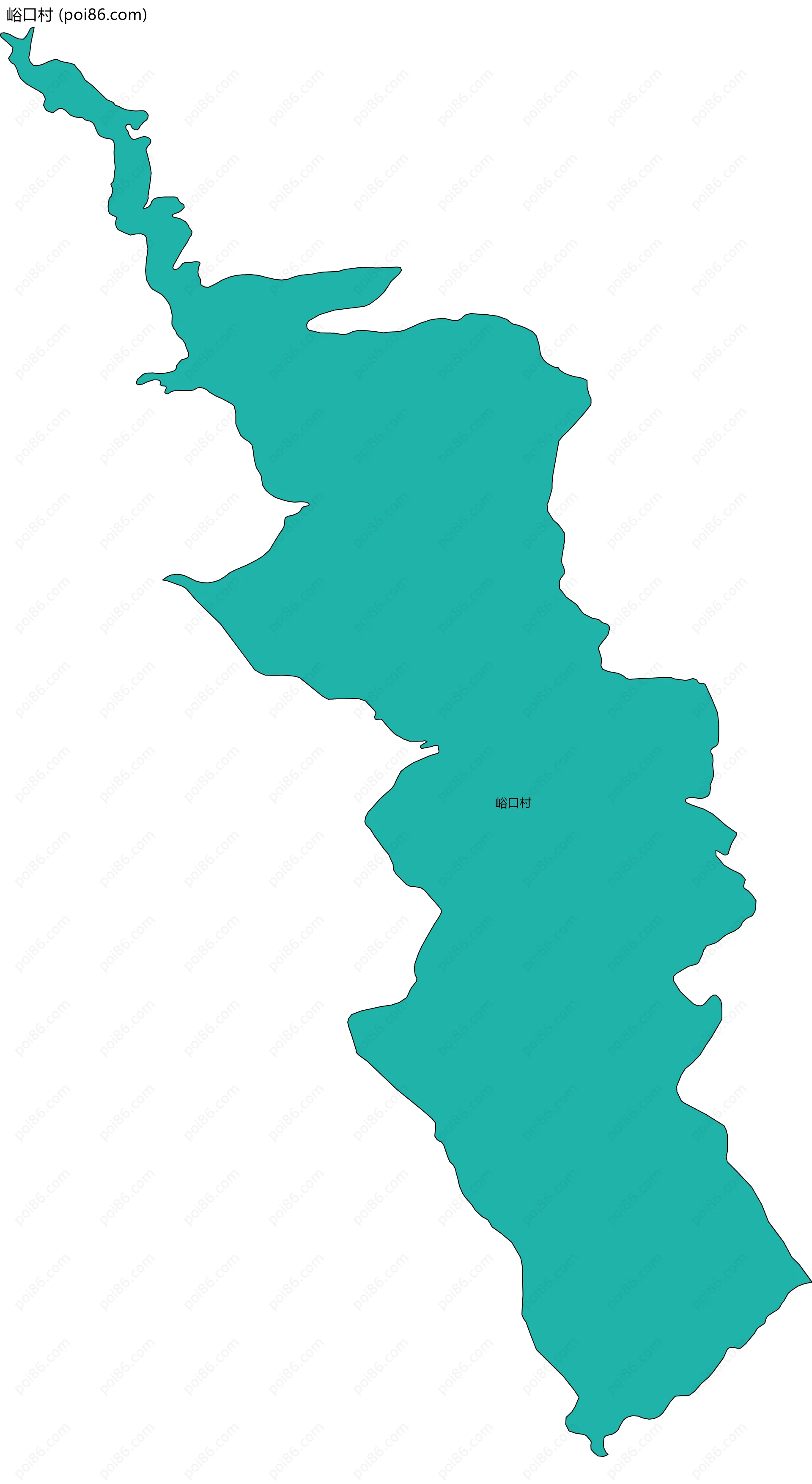 峪口村边界地图