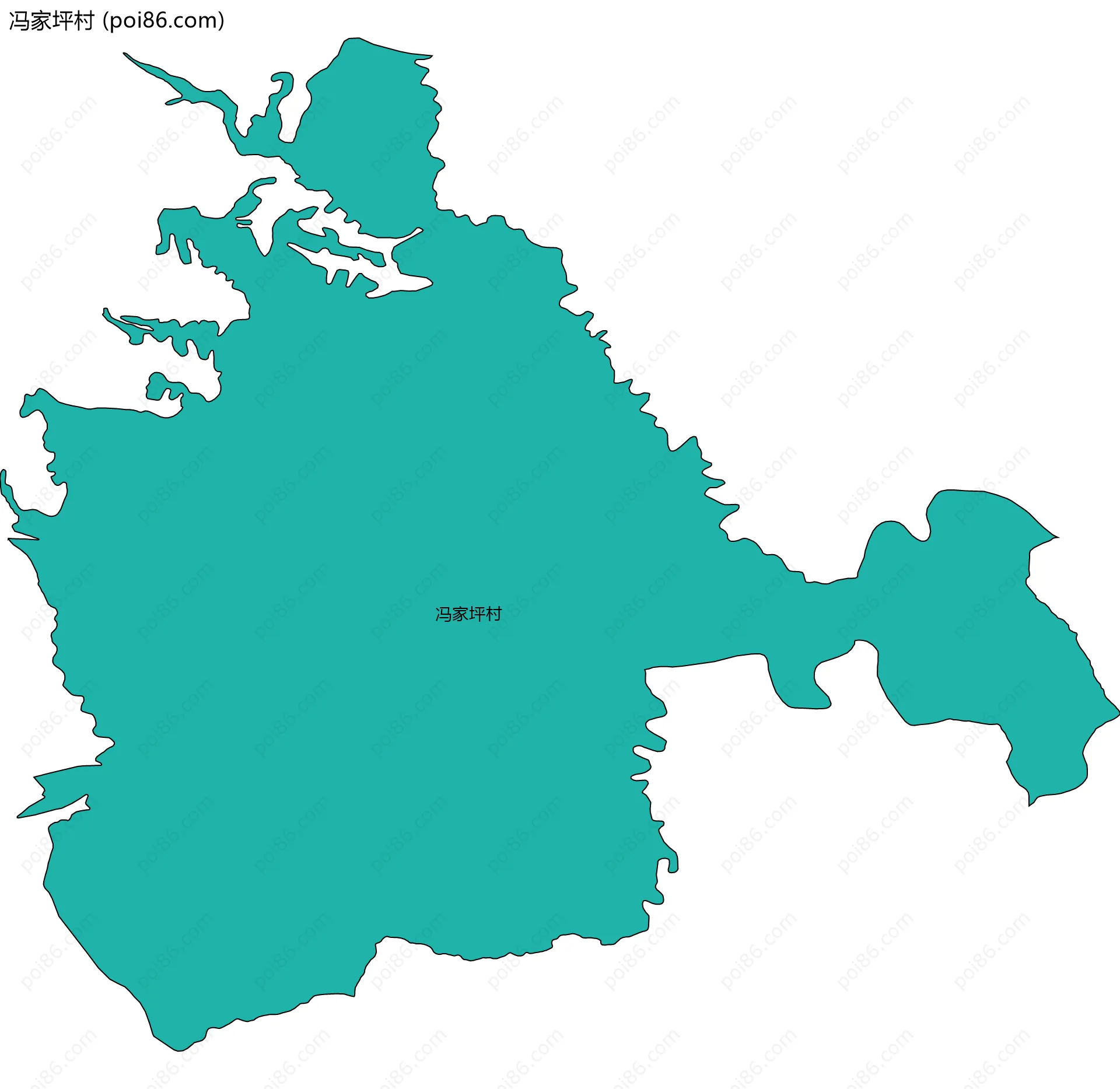 冯家坪村边界地图