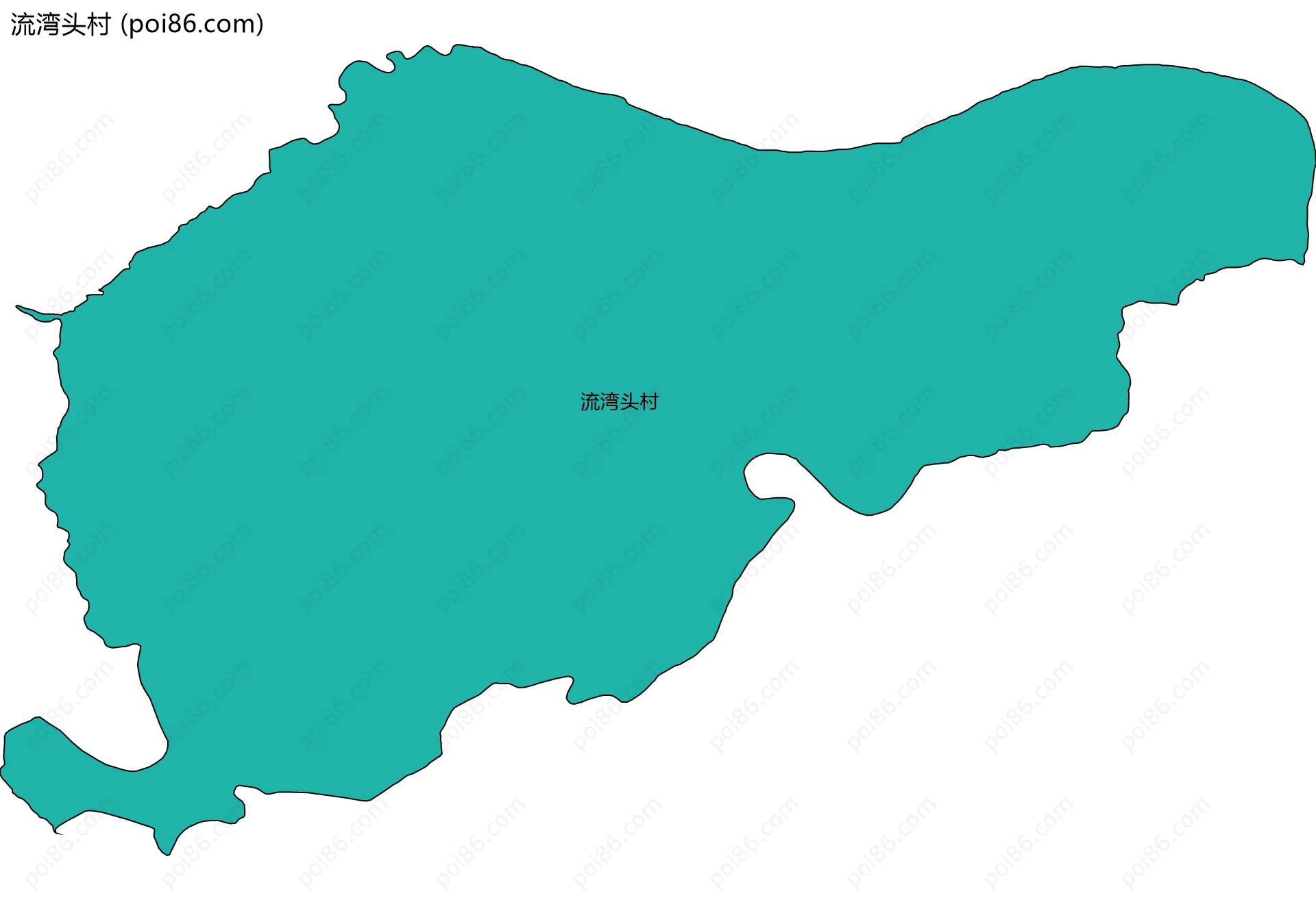 流湾头村边界地图