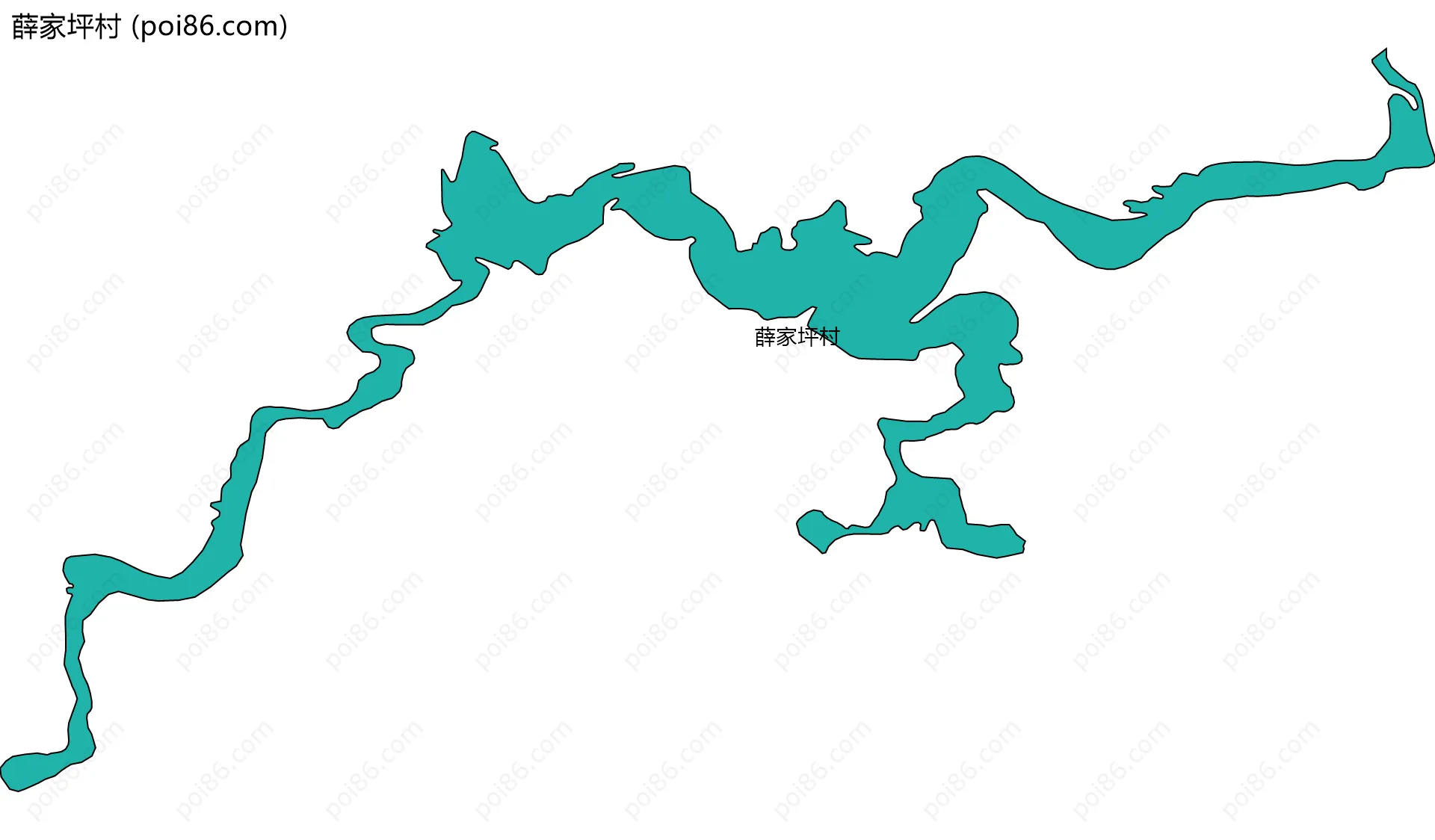 薛家坪村边界地图