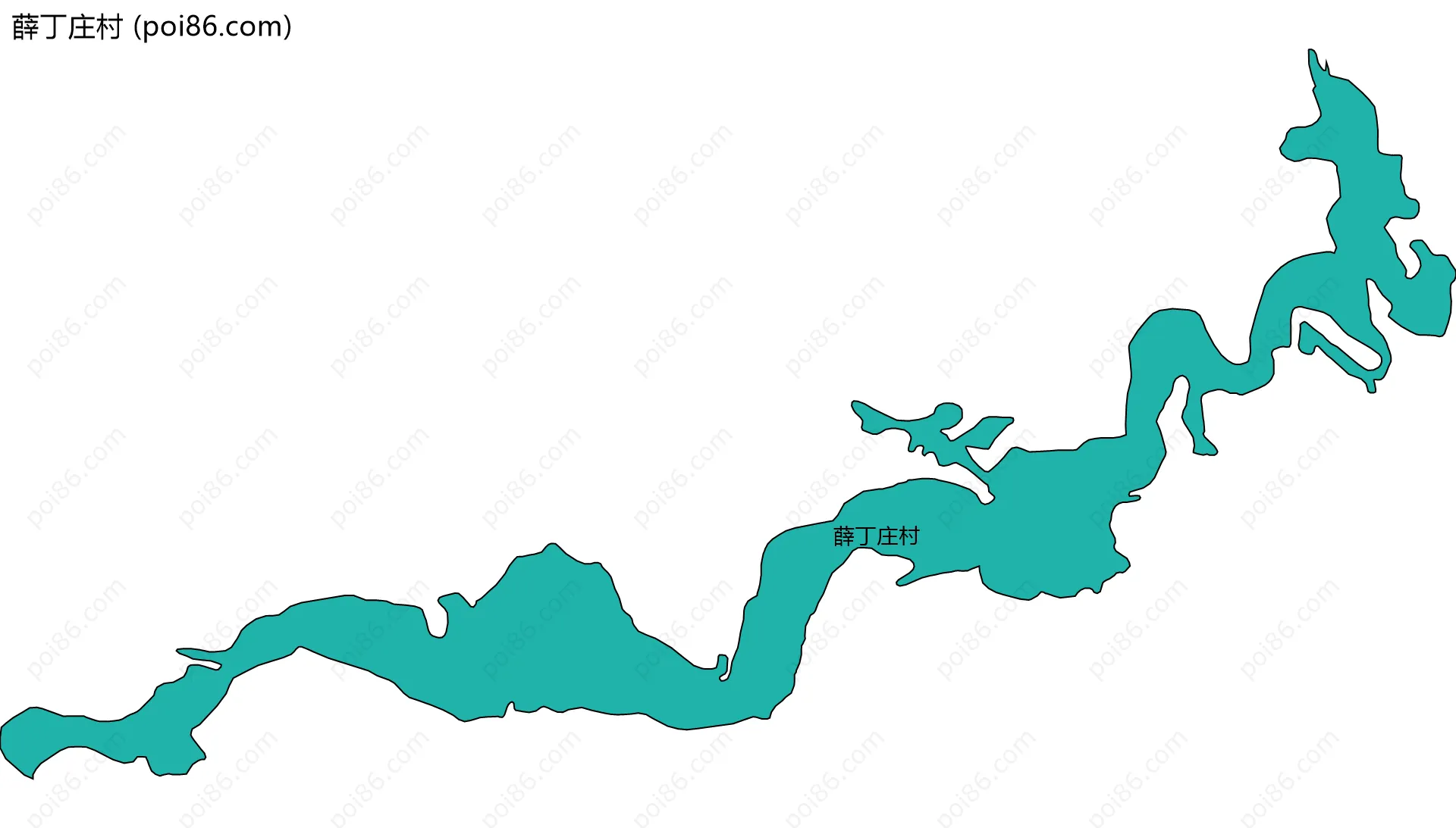 薛丁庄村边界地图