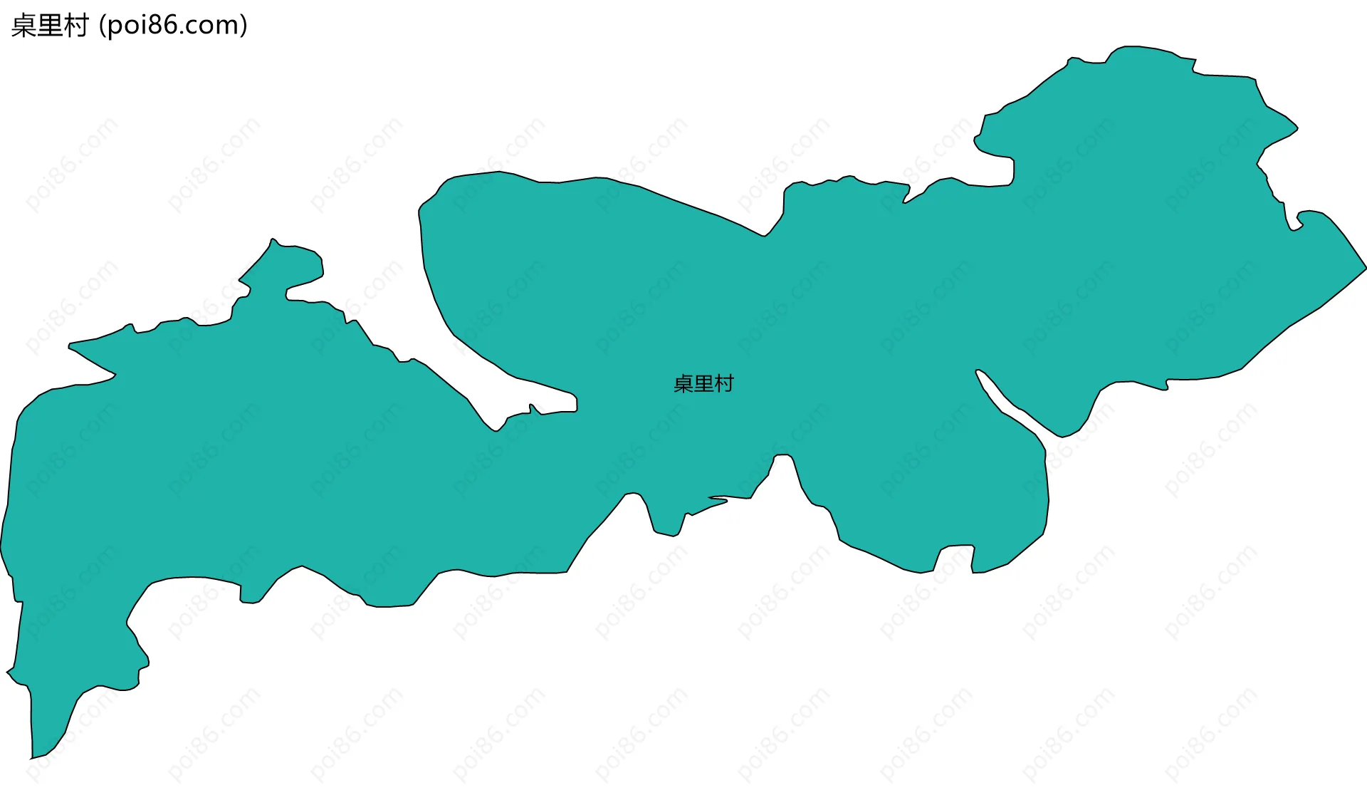 桌里村边界地图