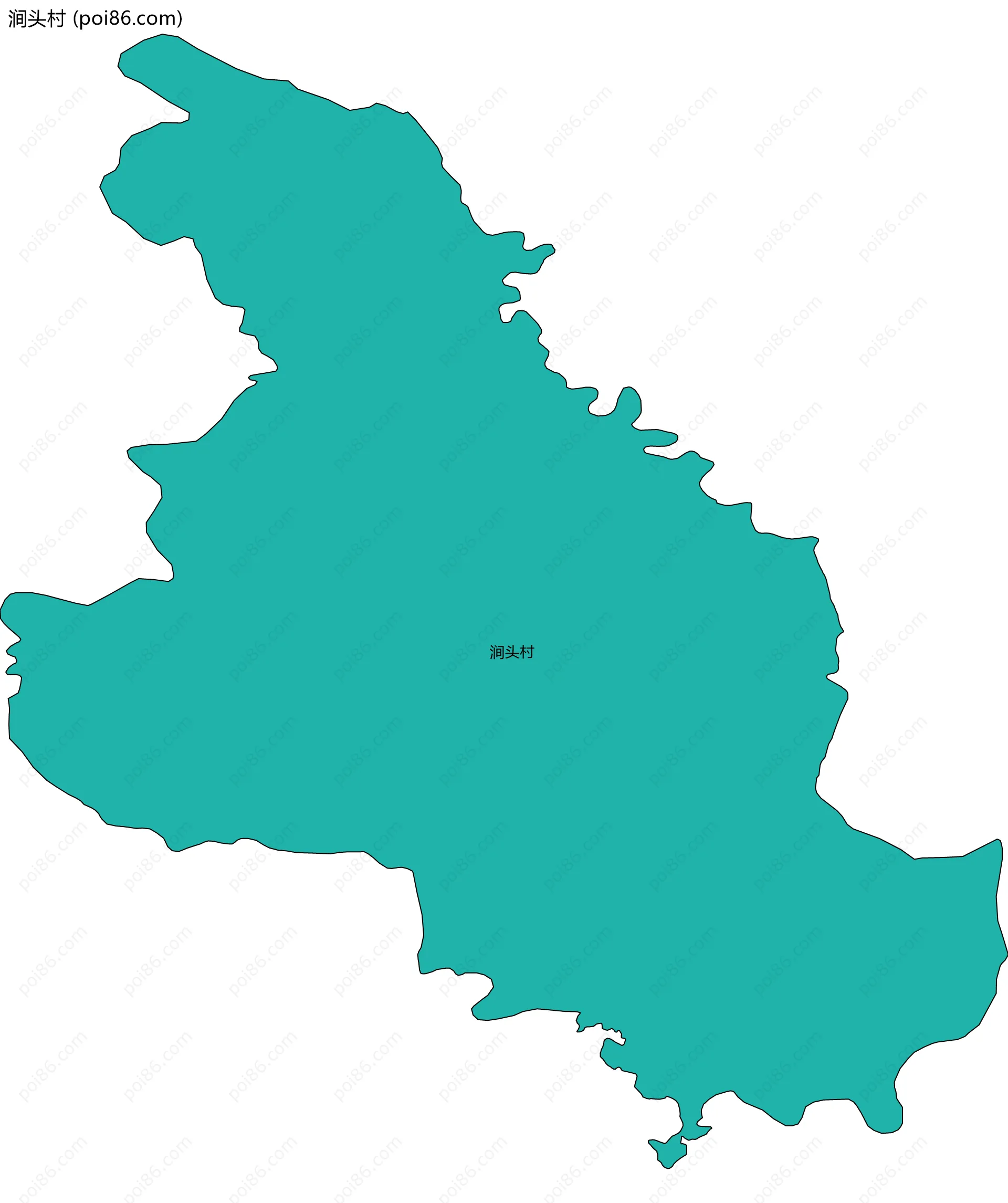 涧头村边界地图