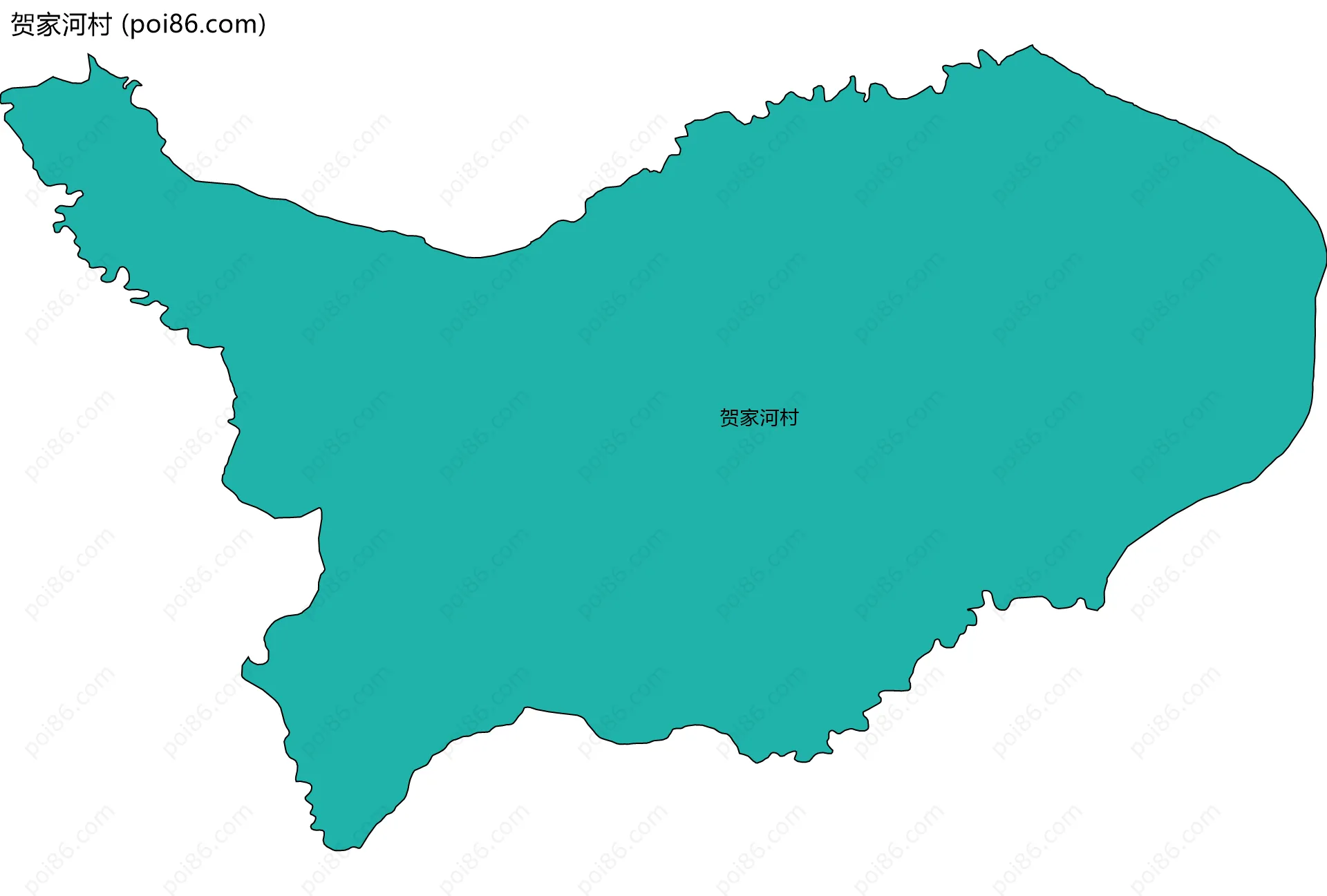 贺家河村边界地图