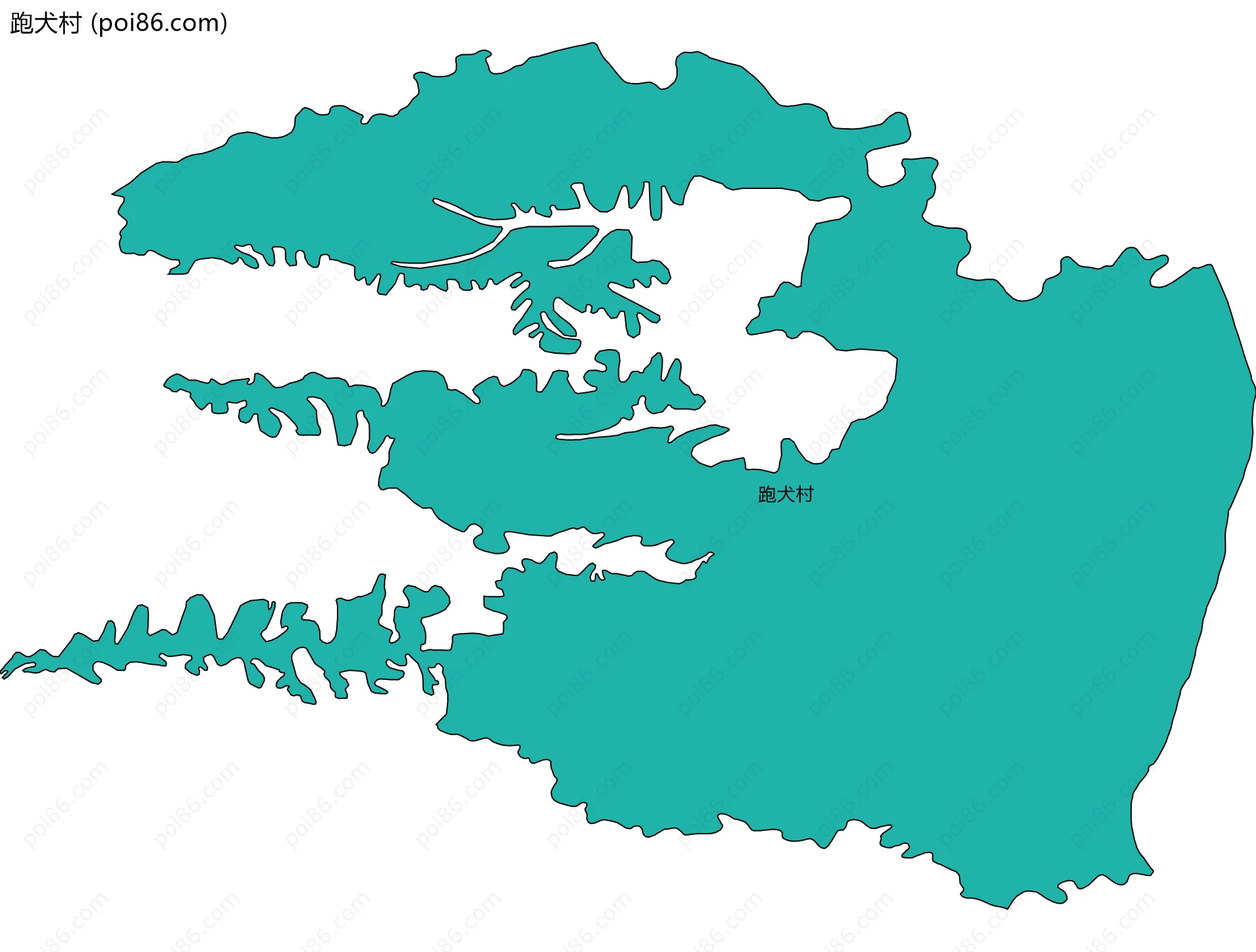 跑犬村边界地图