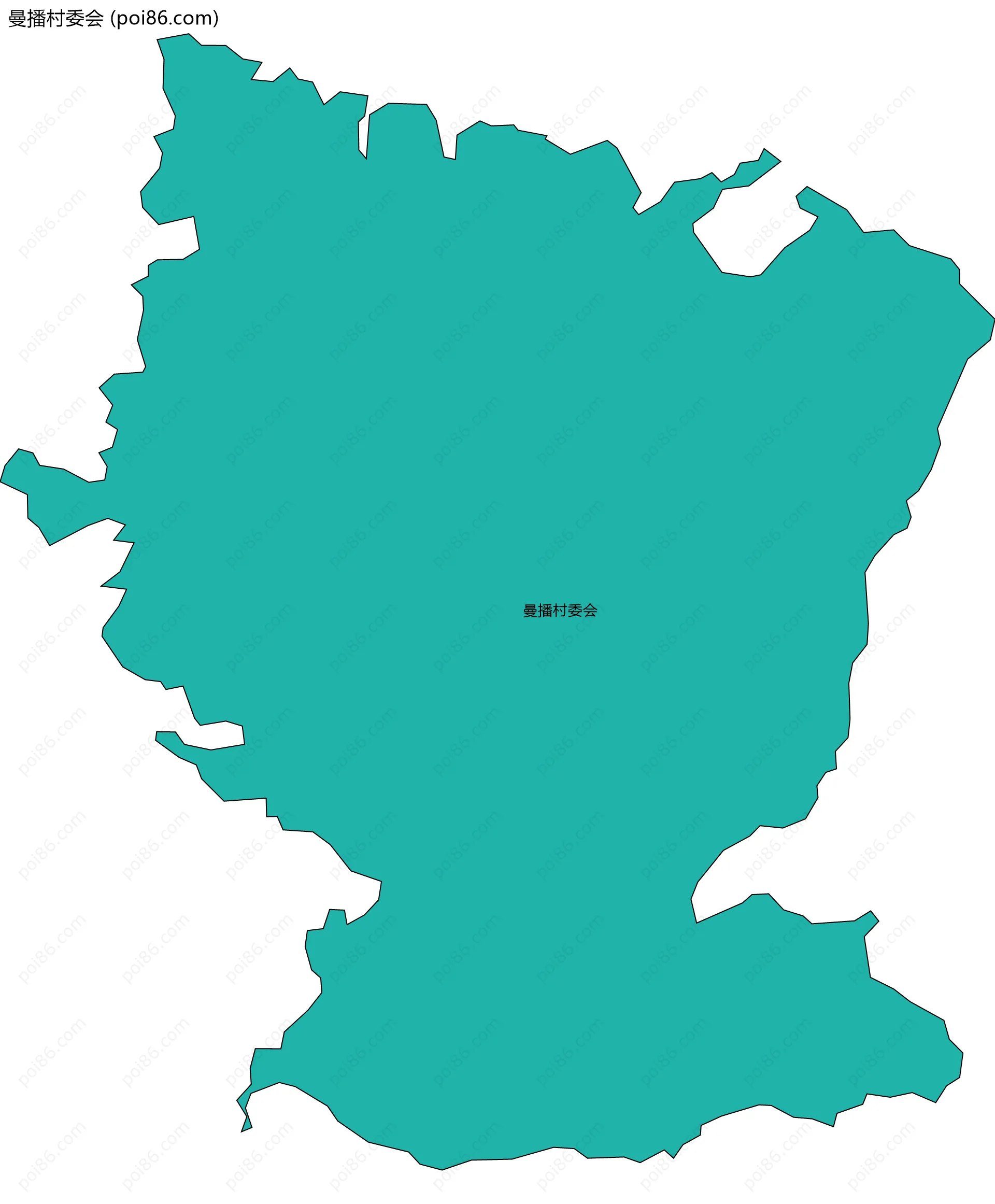 曼播村委会边界地图