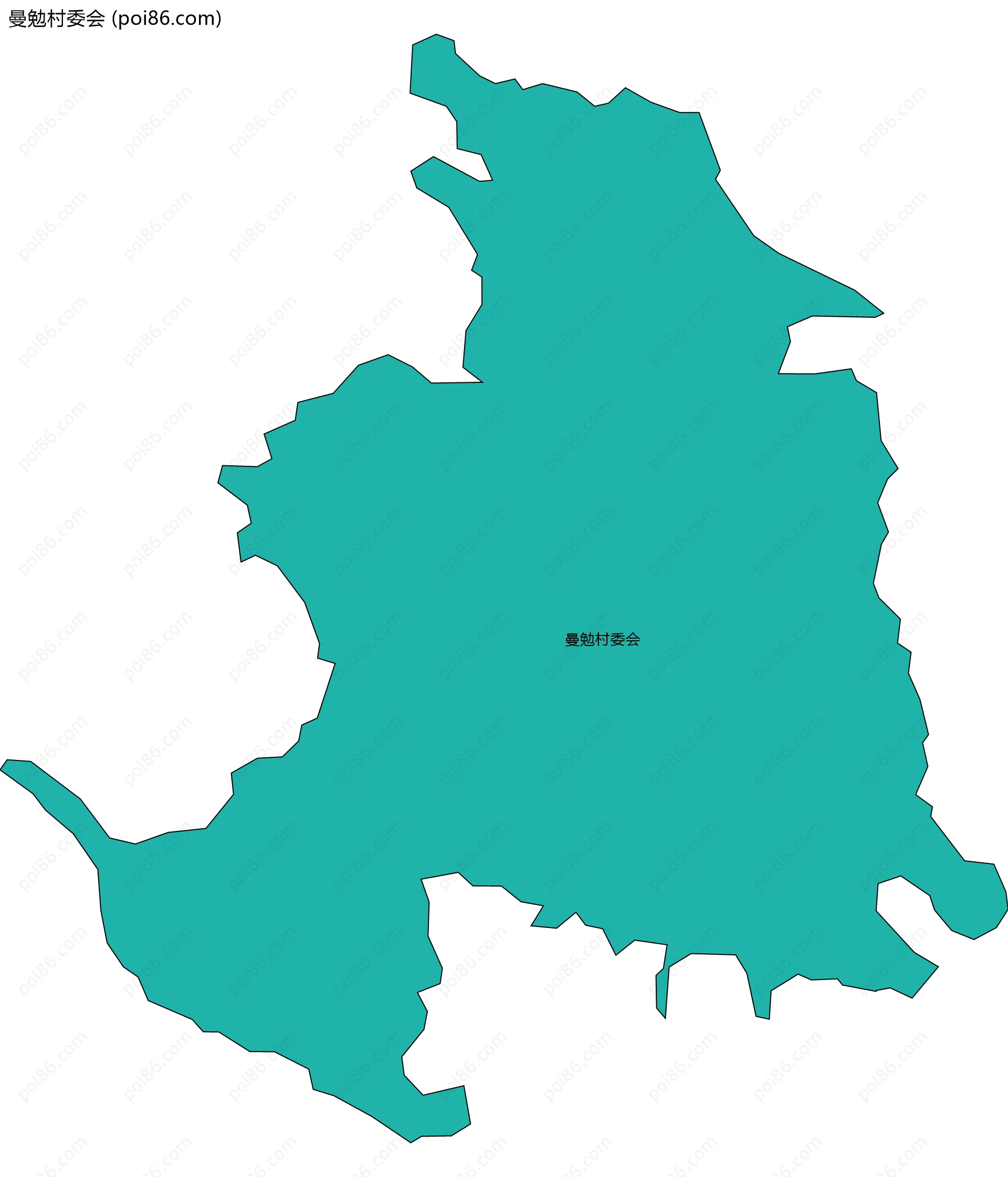 曼勉村委会边界地图