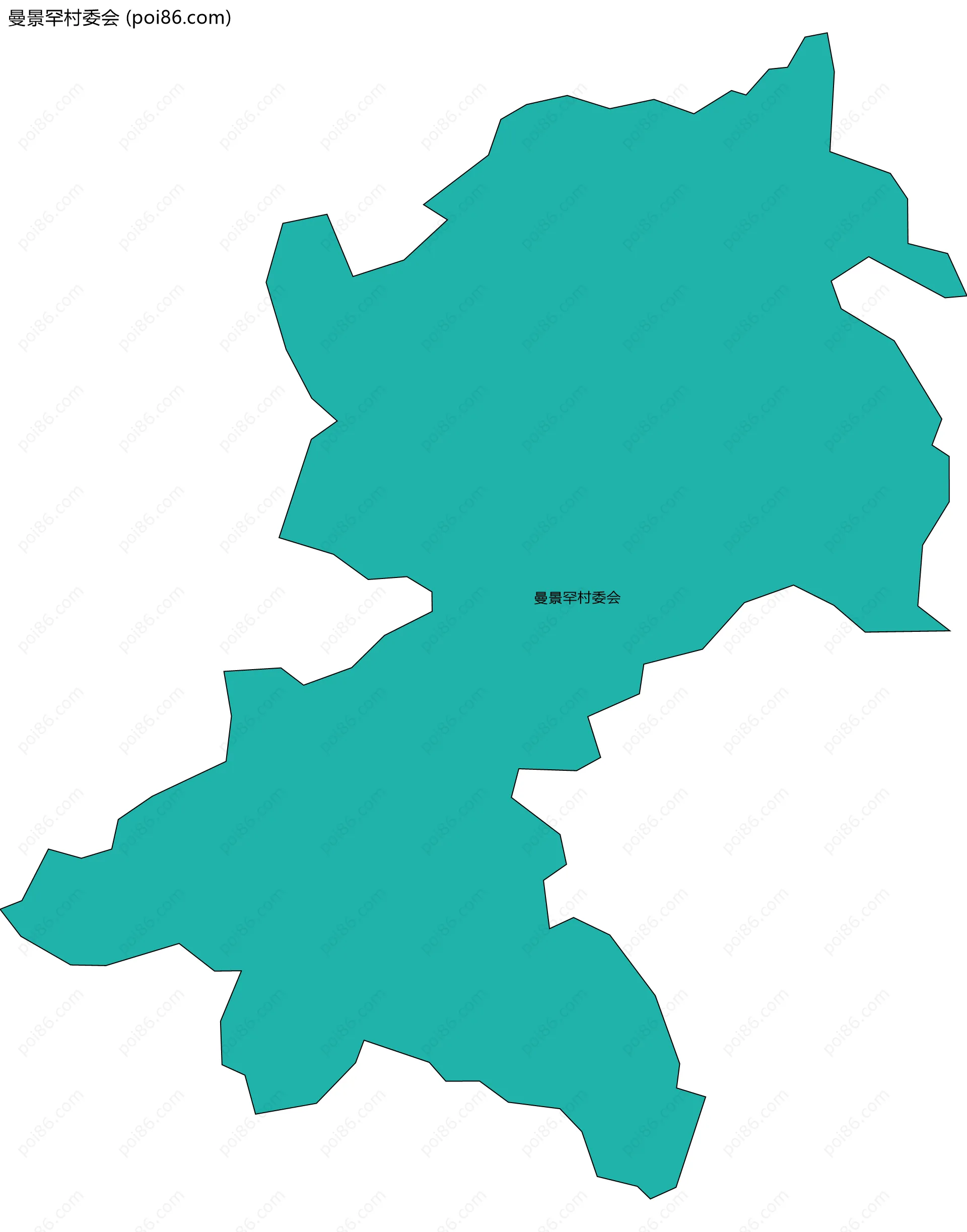 曼景罕村委会边界地图