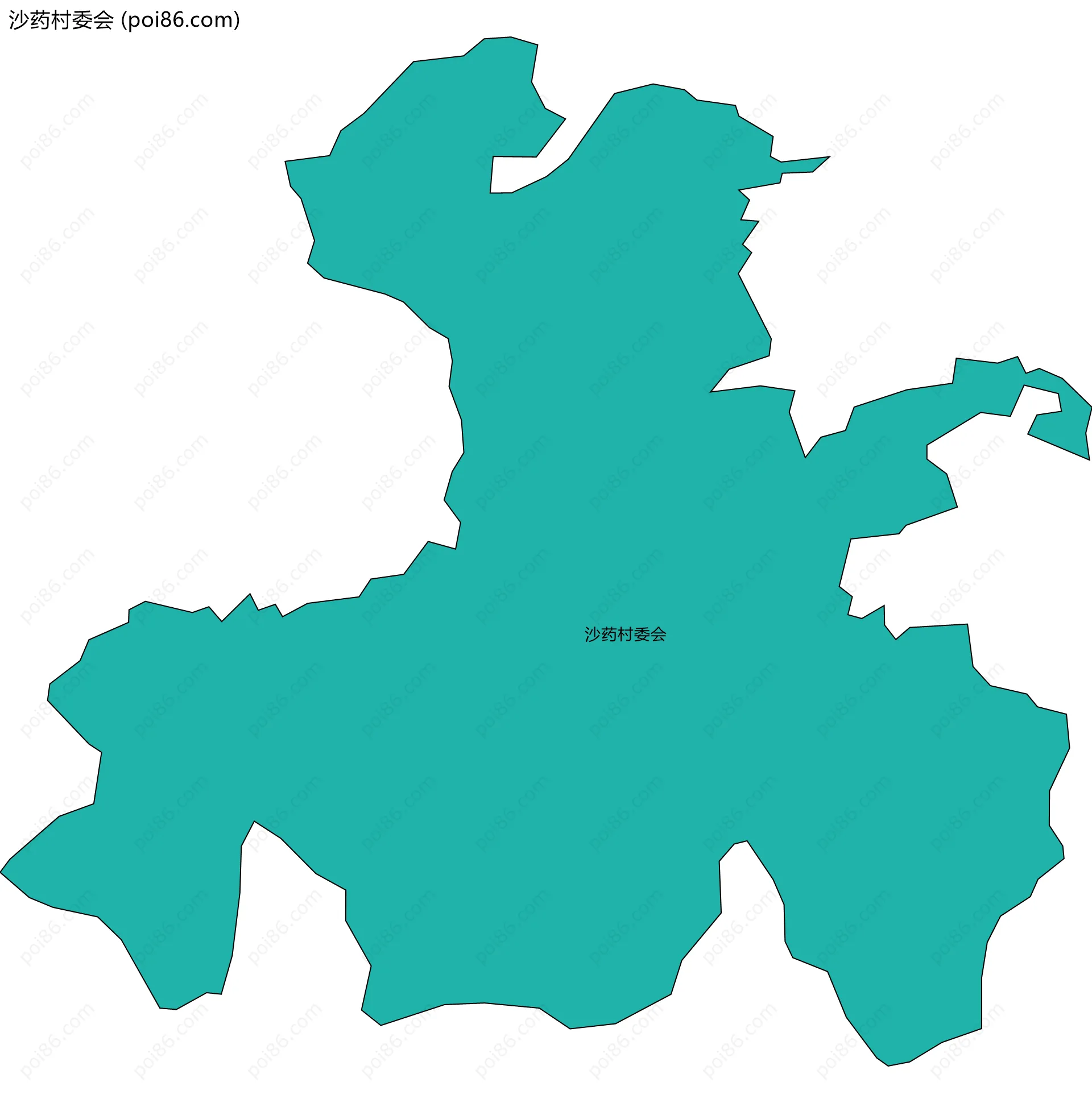 沙药村委会边界地图